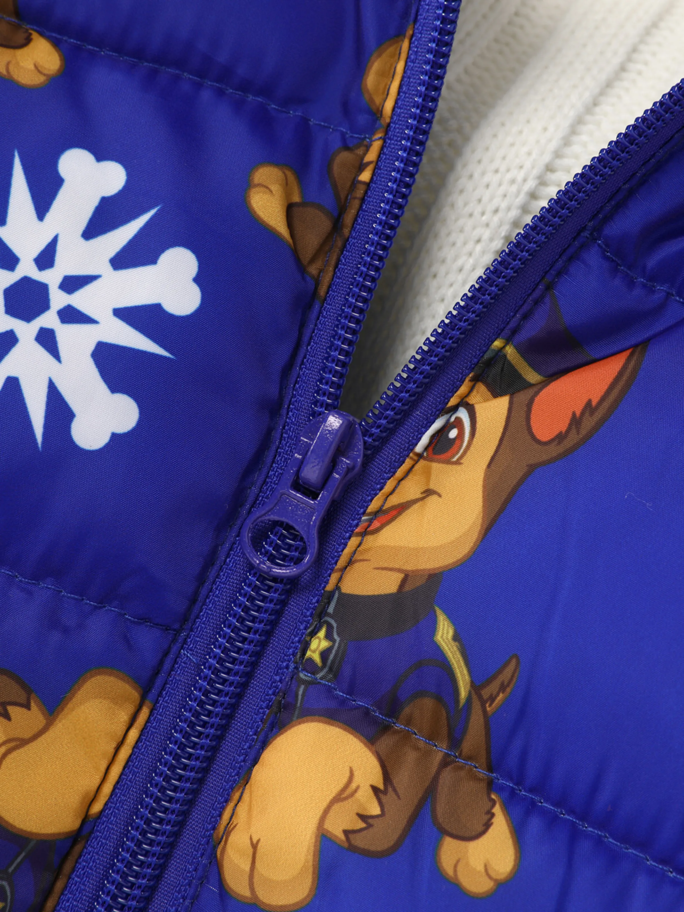 PAW Patrol Toddler Boy Skye Chase Rubble Long-sleeve Hooded Quilted Puffer Jacket Blue - Image 5