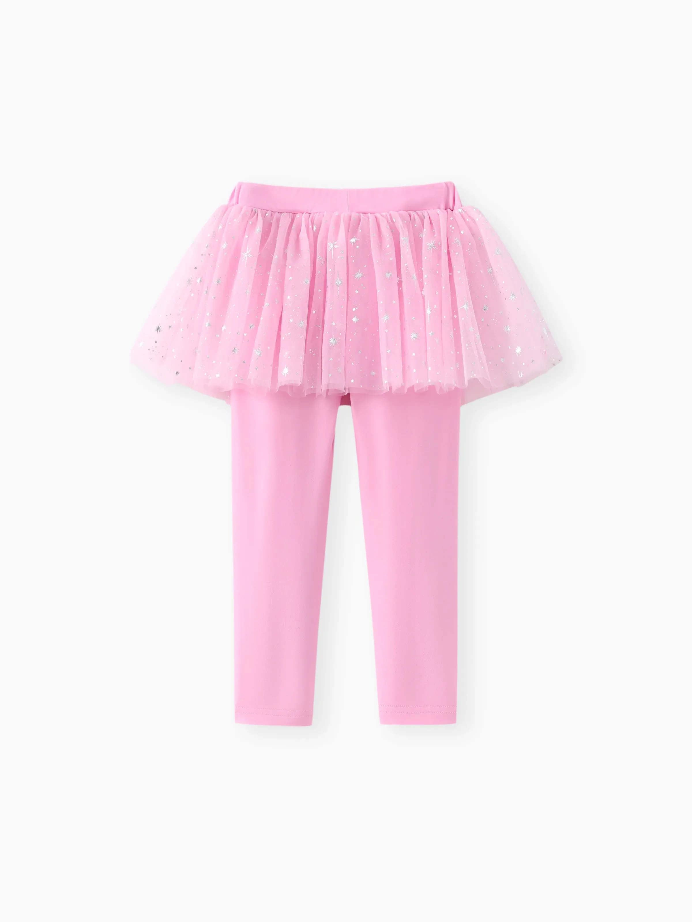 Paw Patrol Toddler Girl Skye Shinny Star Print Tulle Skirt Leggings Pink - Image 4