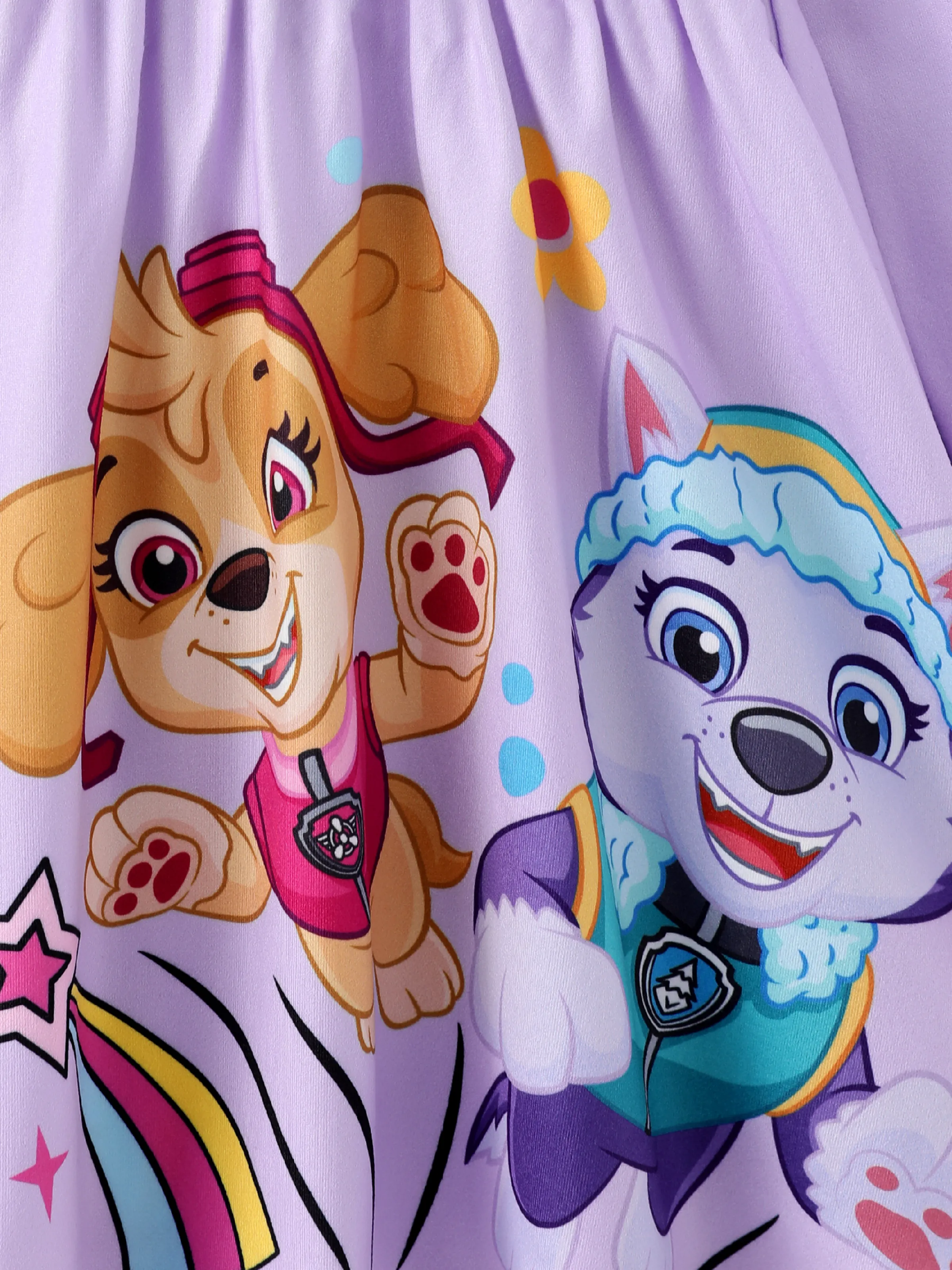 PAW Patrol Toddler Girl Skye&Everest Ruffle Dress Purple - Image 6