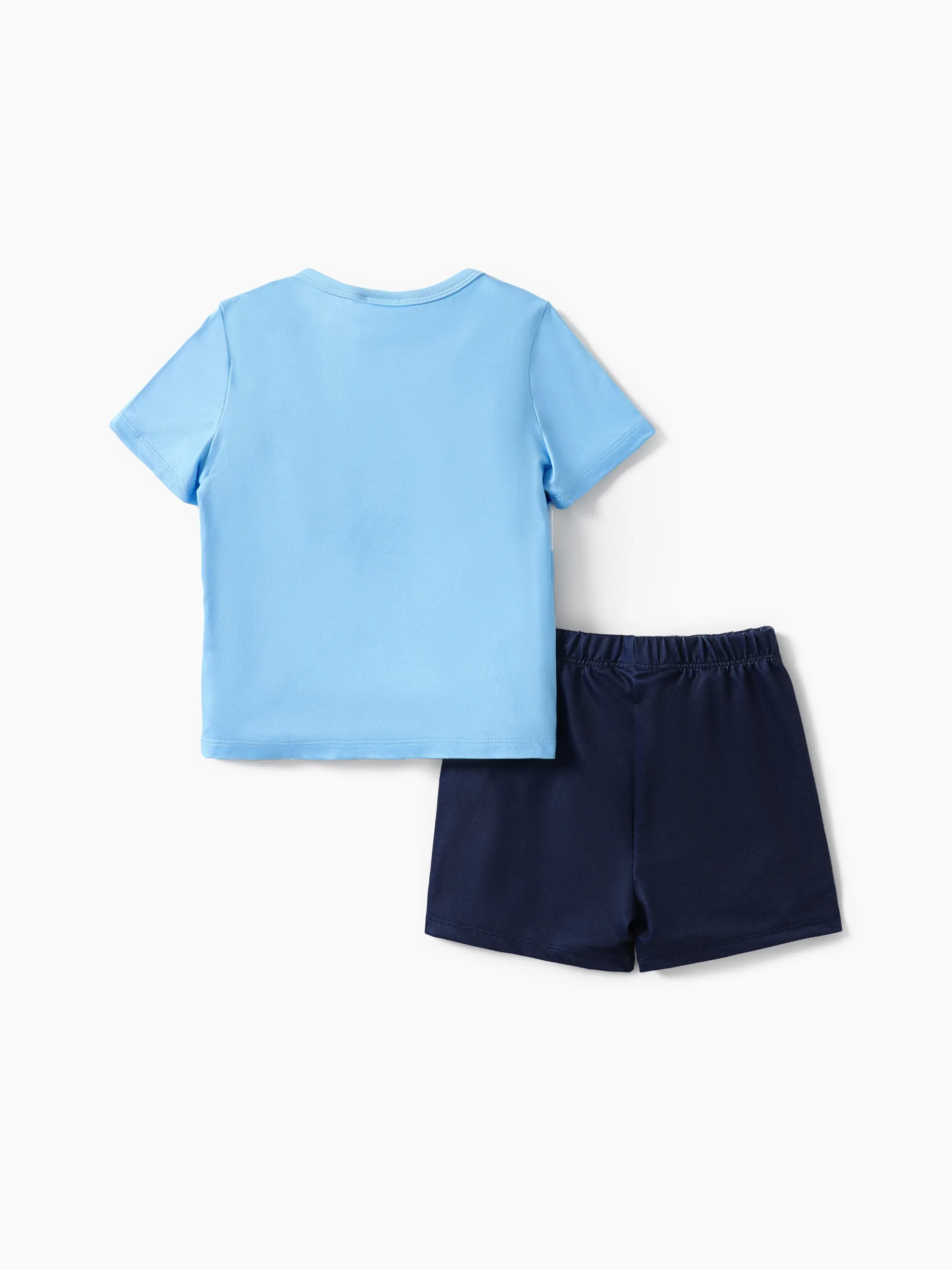 PAW Patrol Toddler Boy Chase 2pcs Rainbow Print T-shirt with Shorts Sporty Set Blue - Image 3