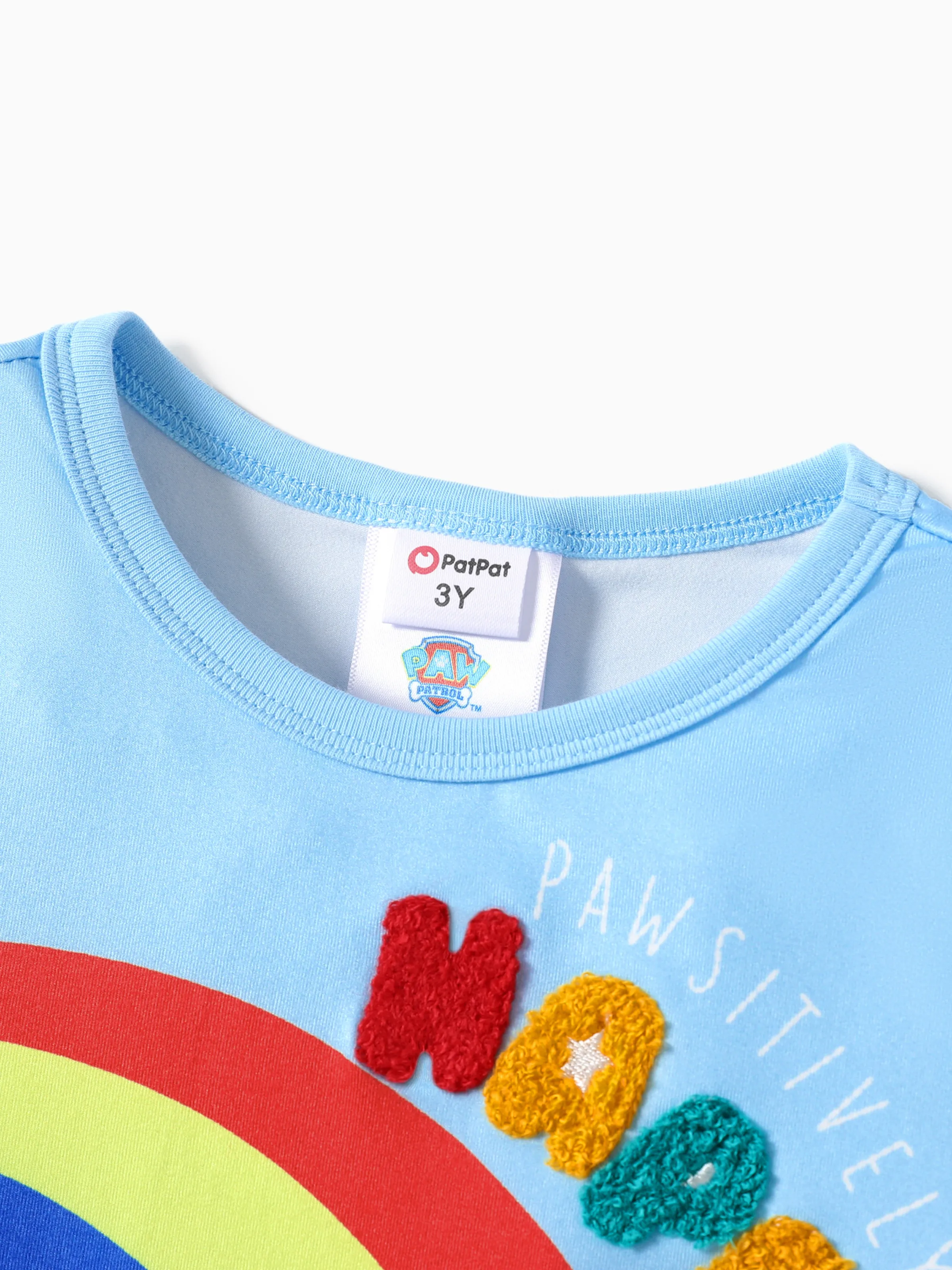 PAW Patrol Toddler Boy Chase 2pcs Rainbow Print T-shirt with Shorts Sporty Set Blue - Image 4
