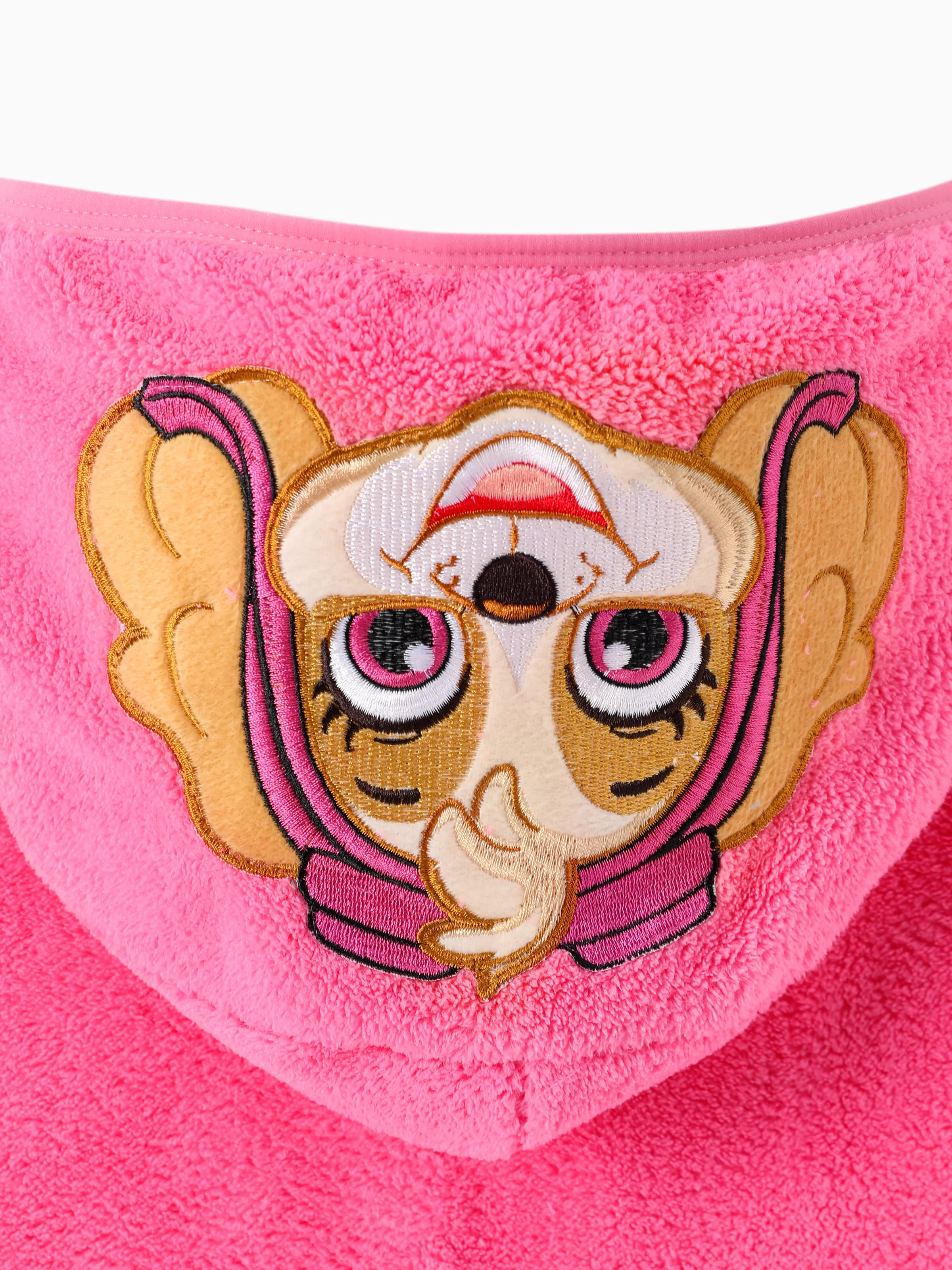 PAW Patrol Toddler/Kid Girl Skye Hooded Terry Cloth Swim Cover-up Hot Pink - Image 5