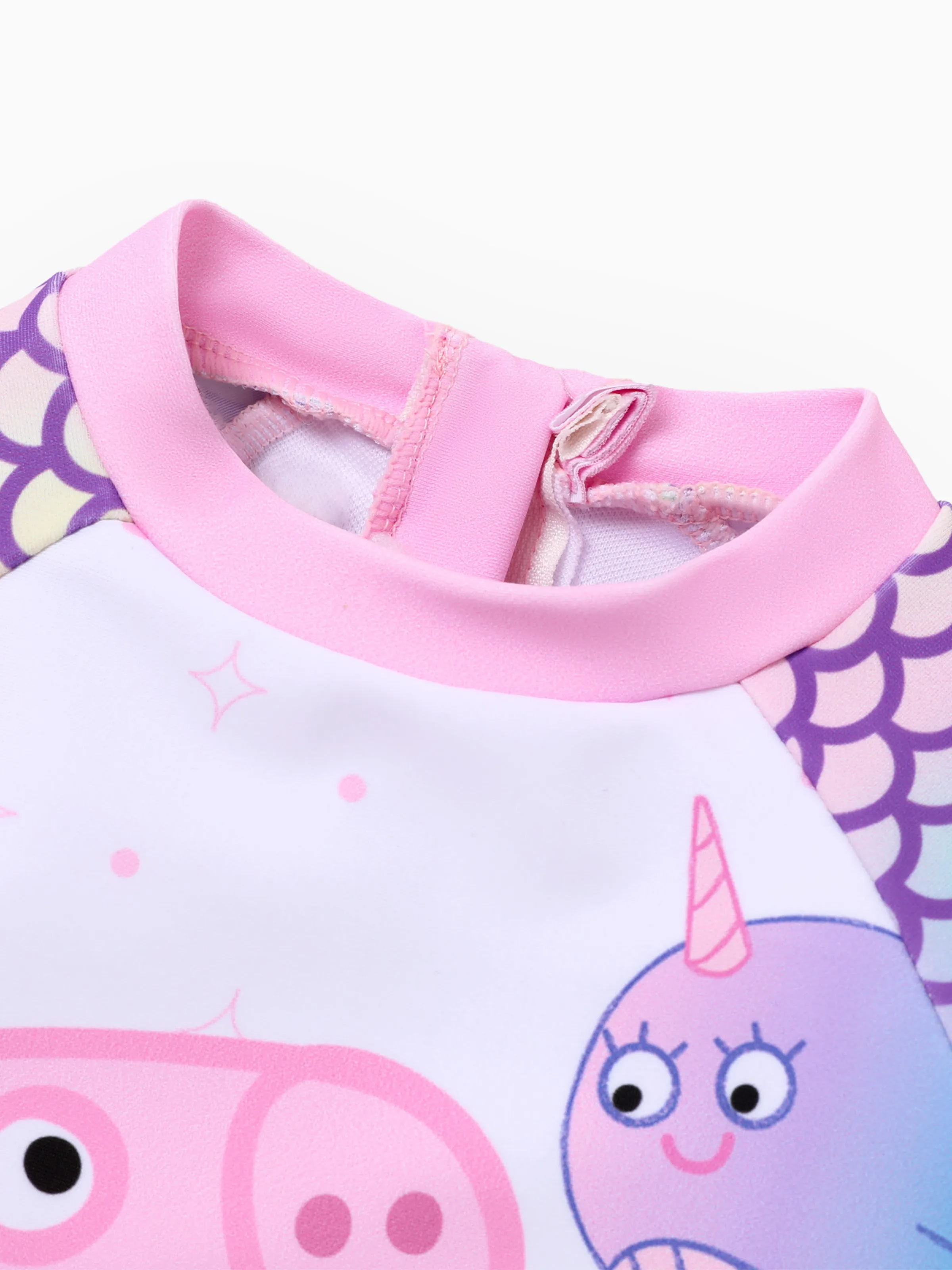 Peppa Pig Toddler Girl Fish 2pcs Scale Ombre Pattern UPF 50+ Swimsuit Set Pink - Image 4