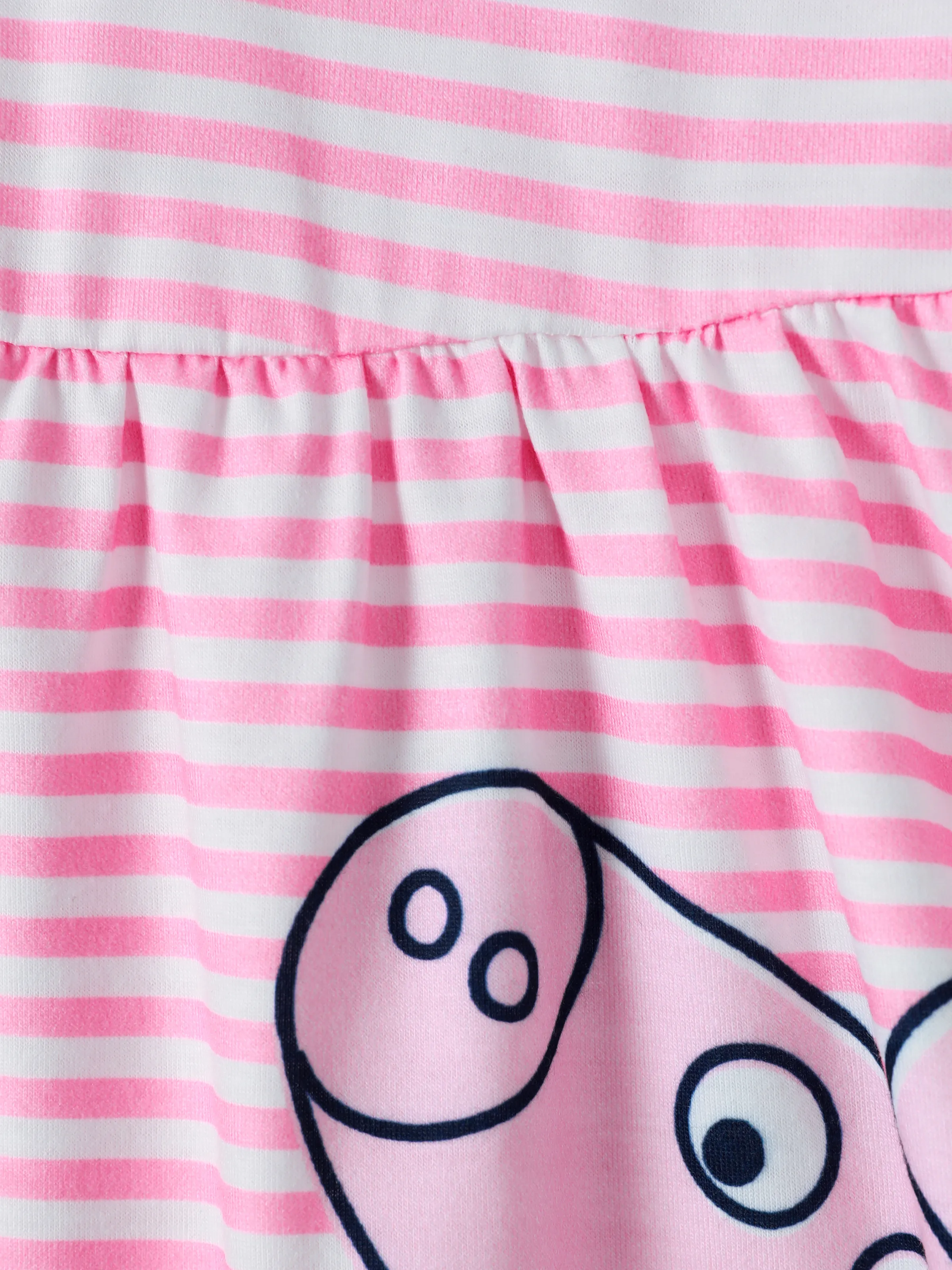 Peppa Pig Toddler Girl Summer Fruit/Grid/Stripe Pattern Dress Pink - Image 6