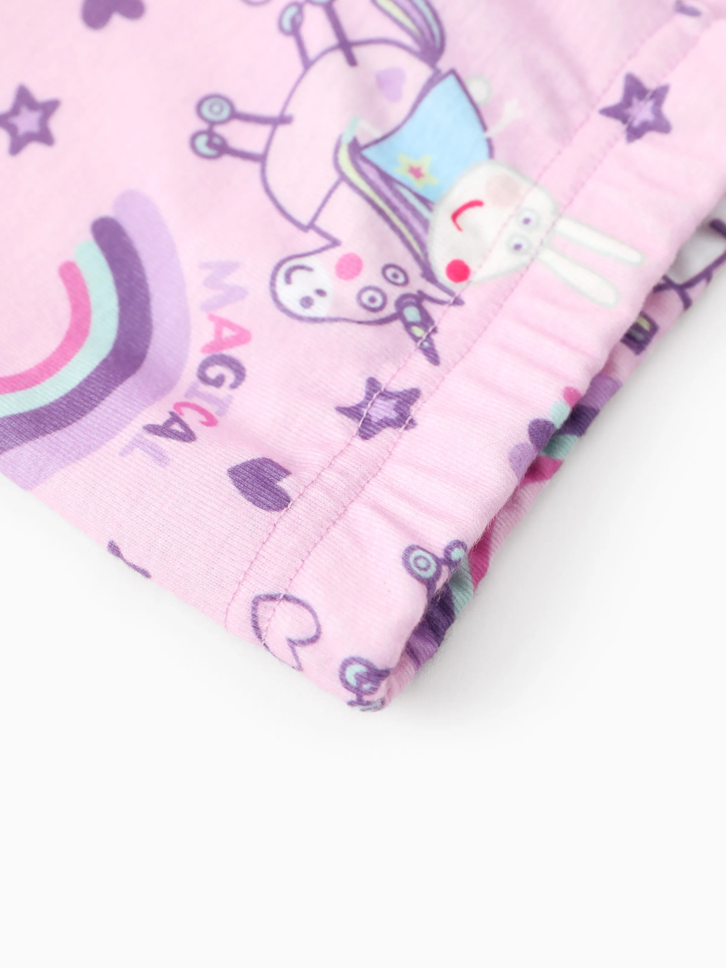 Peppa Pig Toddler Girls 2pcs Naia™ Dessert Print Long-sleeve Snug-Fitting Pajamas Set Light Pink - Image 10