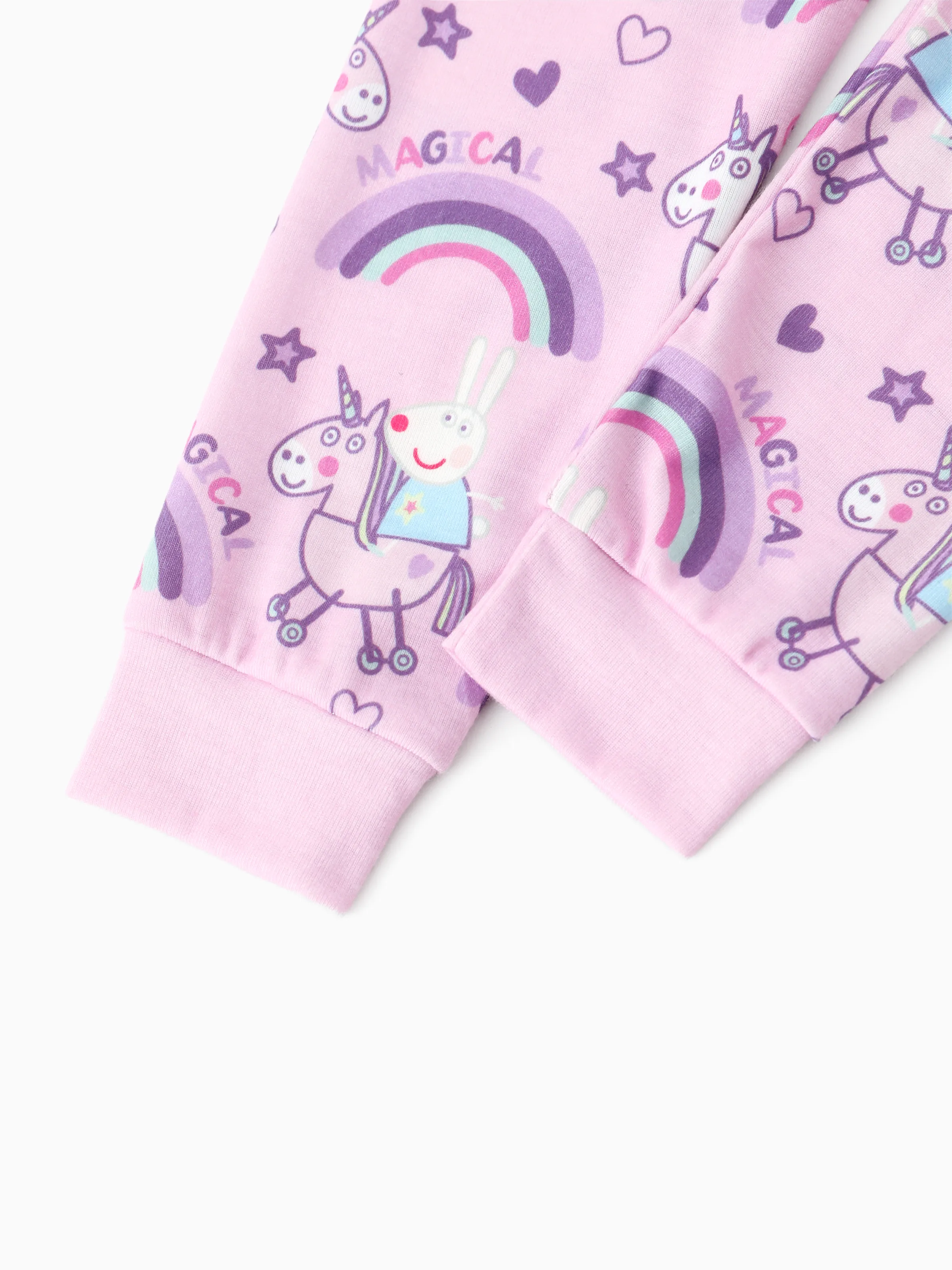 Peppa Pig Toddler Girls 2pcs Naia™ Dessert Print Long-sleeve Snug-Fitting Pajamas Set Light Pink - Image 11