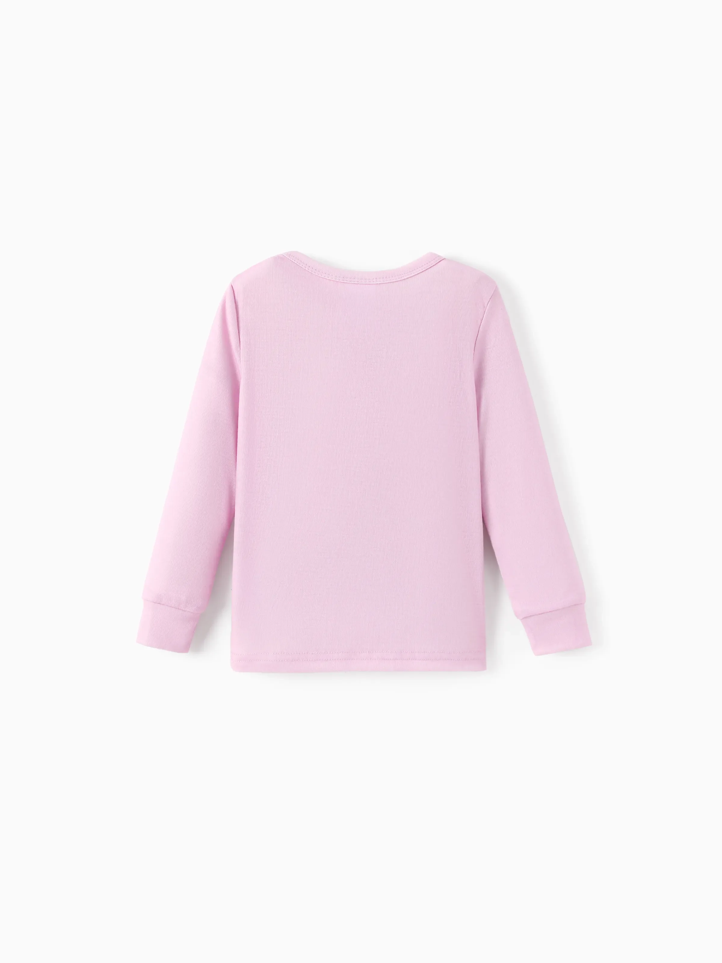 Peppa Pig Toddler Girls 2pcs Naia™ Dessert Print Long-sleeve Snug-Fitting Pajamas Set Light Pink - Image 5