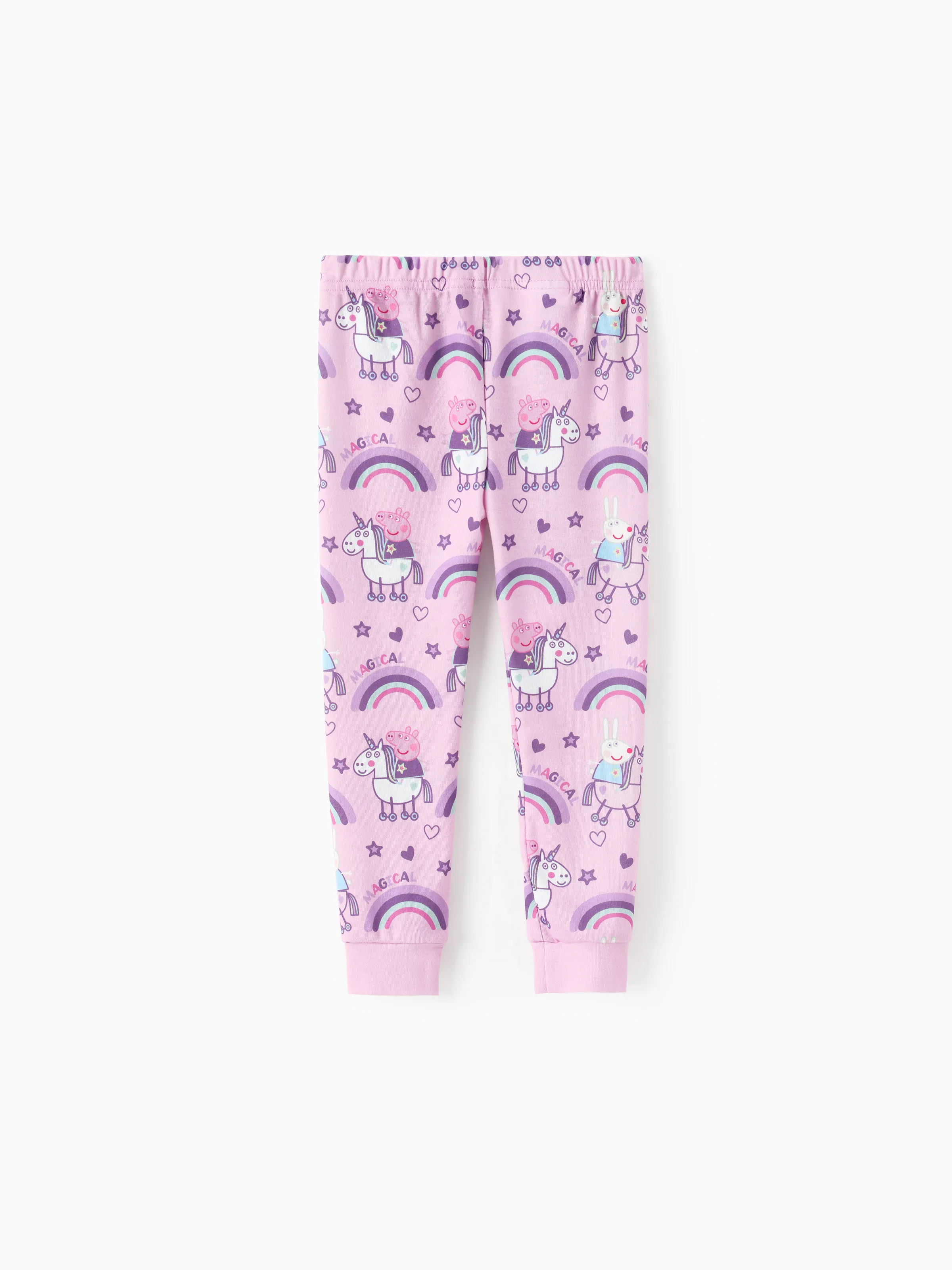 Peppa Pig Toddler Girls 2pcs Naia™ Dessert Print Long-sleeve Snug-Fitting Pajamas Set Light Pink - Image 6