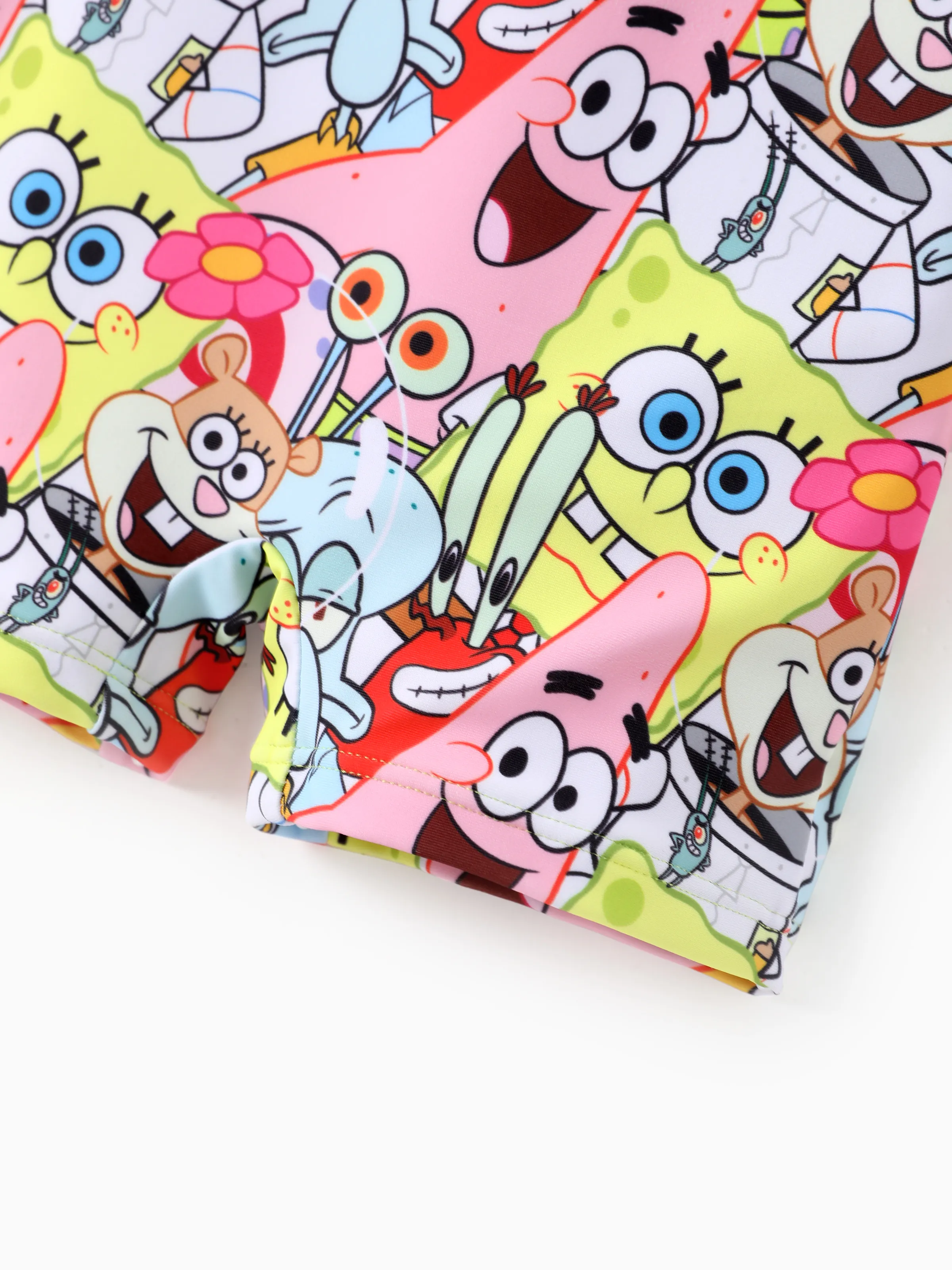 SpongeBob SquarePants Baby/Toddler Girl UPF50+ Colorblock Allover Print Swimsuit  Multi-color - Image 7