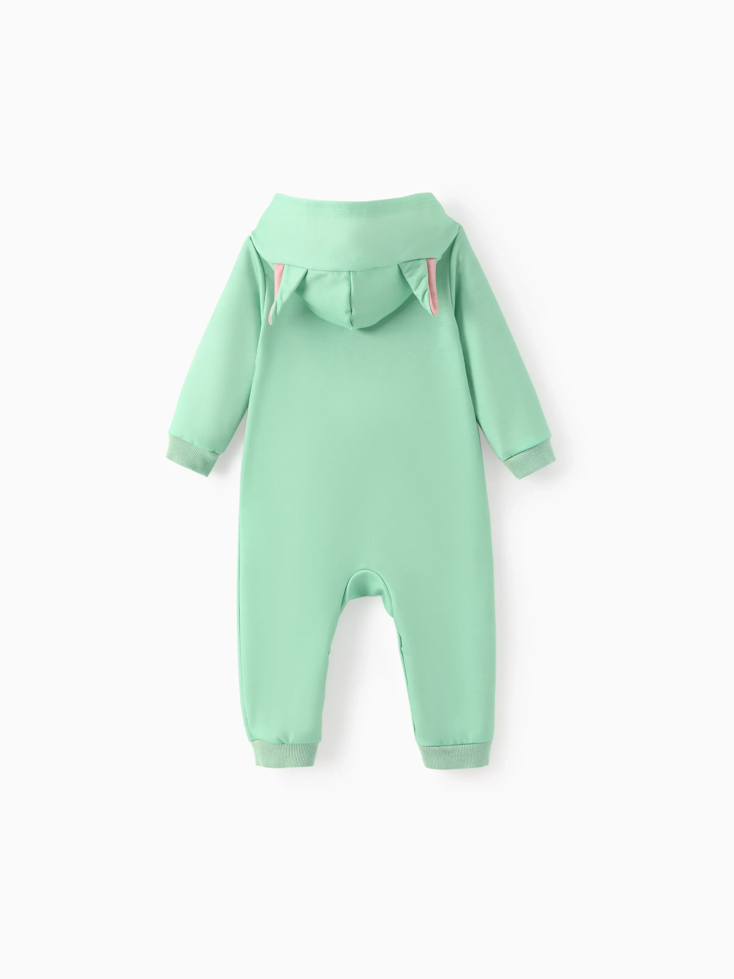 Star Wars Baby Boy Yoda Cotton Blend Hoodie Jumpsuit Light Green - Image 3
