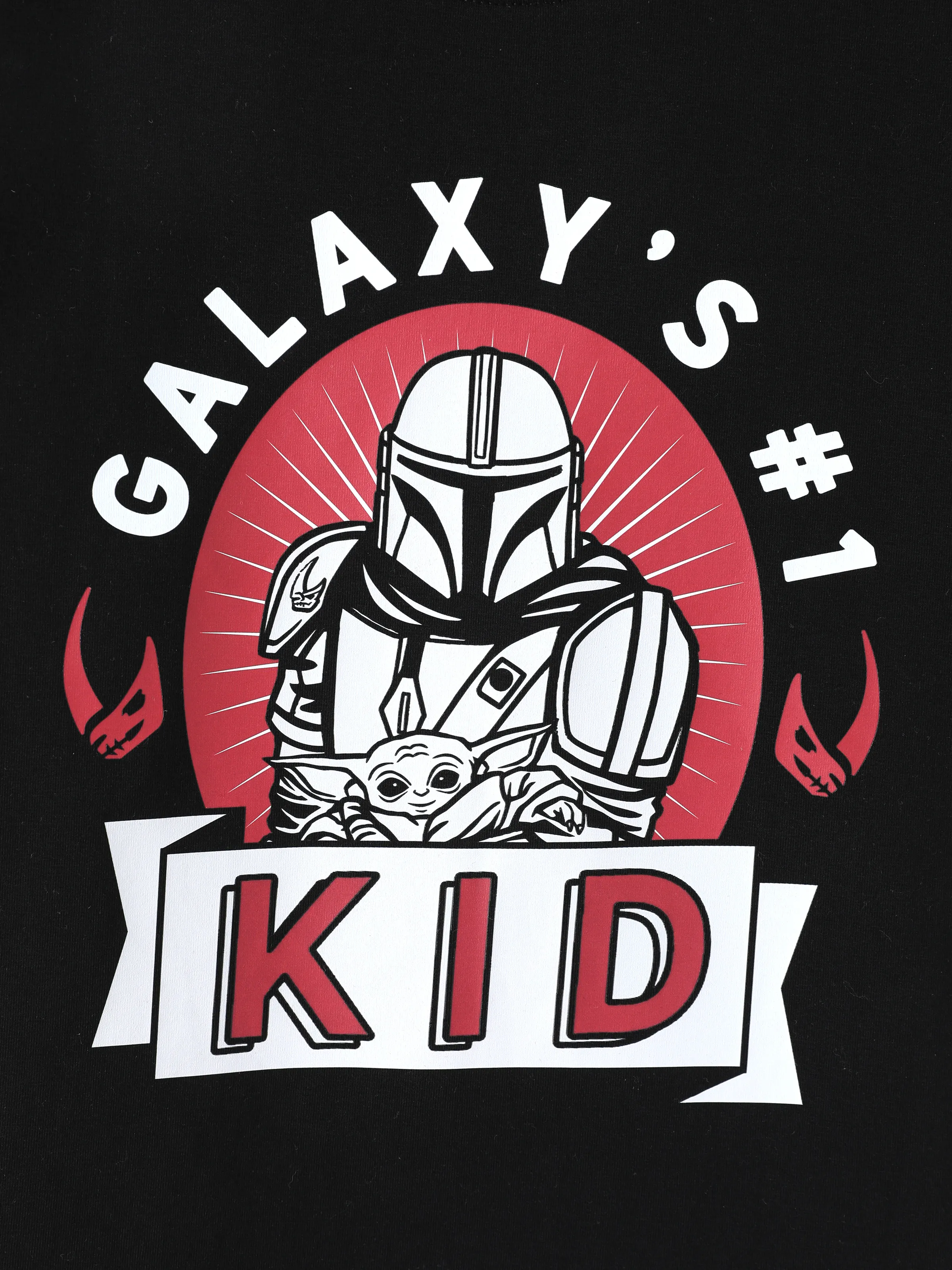 Star Wars Daddy & Me Grogu Cotton Character Print T-shirts Black - Image 7