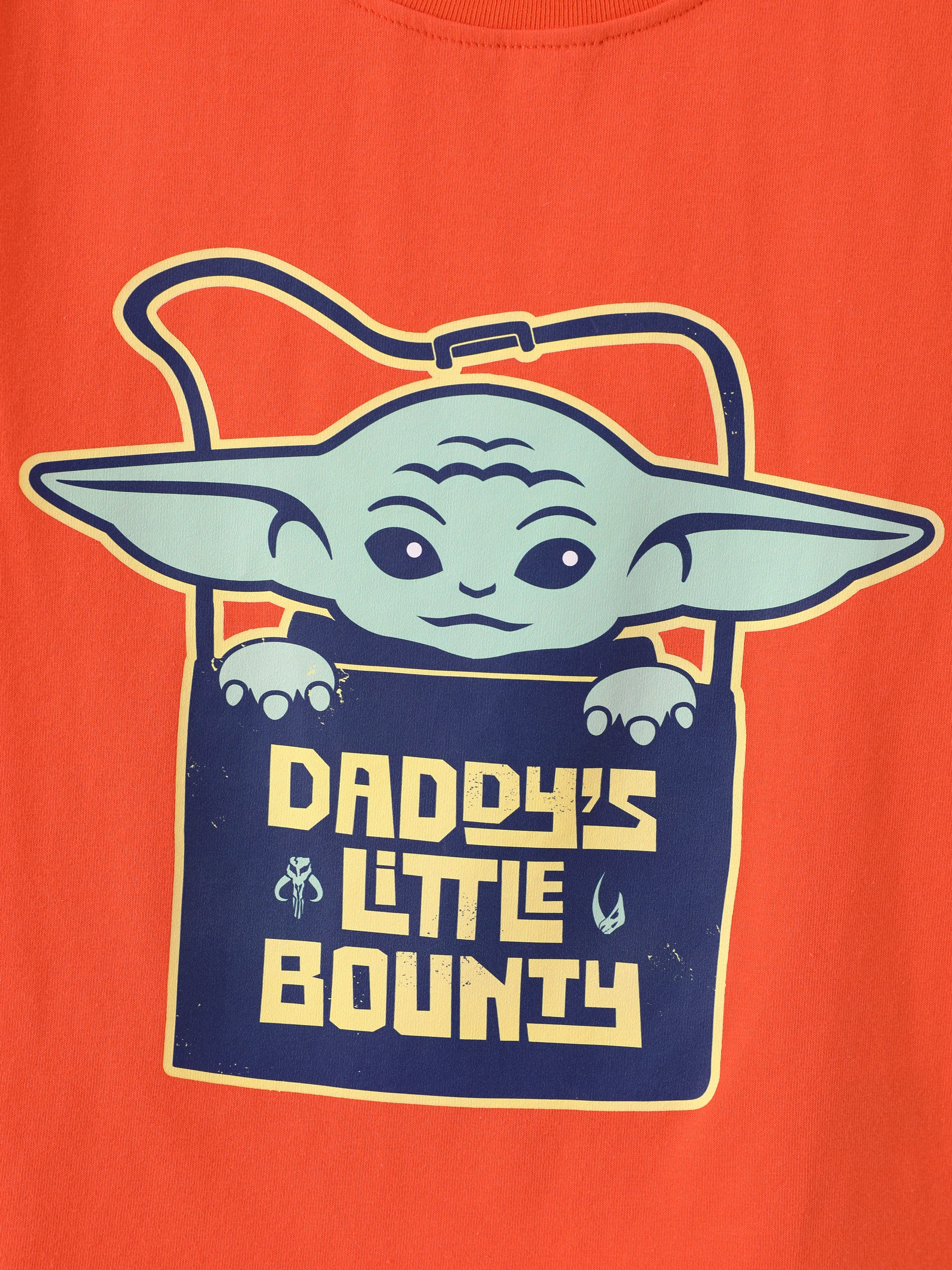 Star Wars Daddy & Me Matching Family Mandalorian & Grogu Cotton Tee Orange red - Image 5