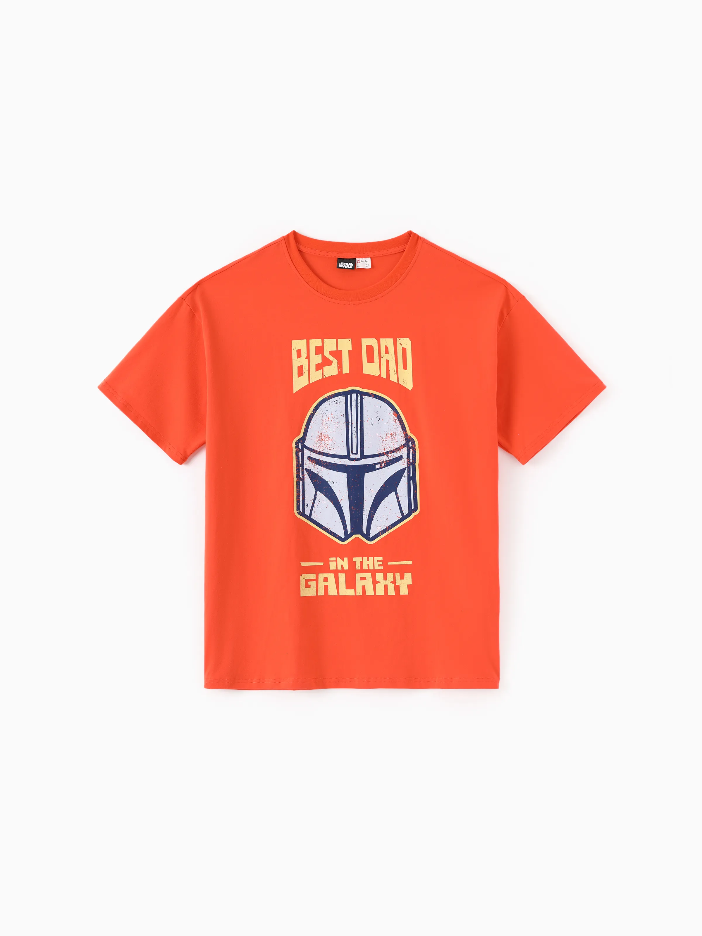 Star Wars Daddy & Me Matching Family Mandalorian & Grogu Cotton Tee Orange red - Image 7