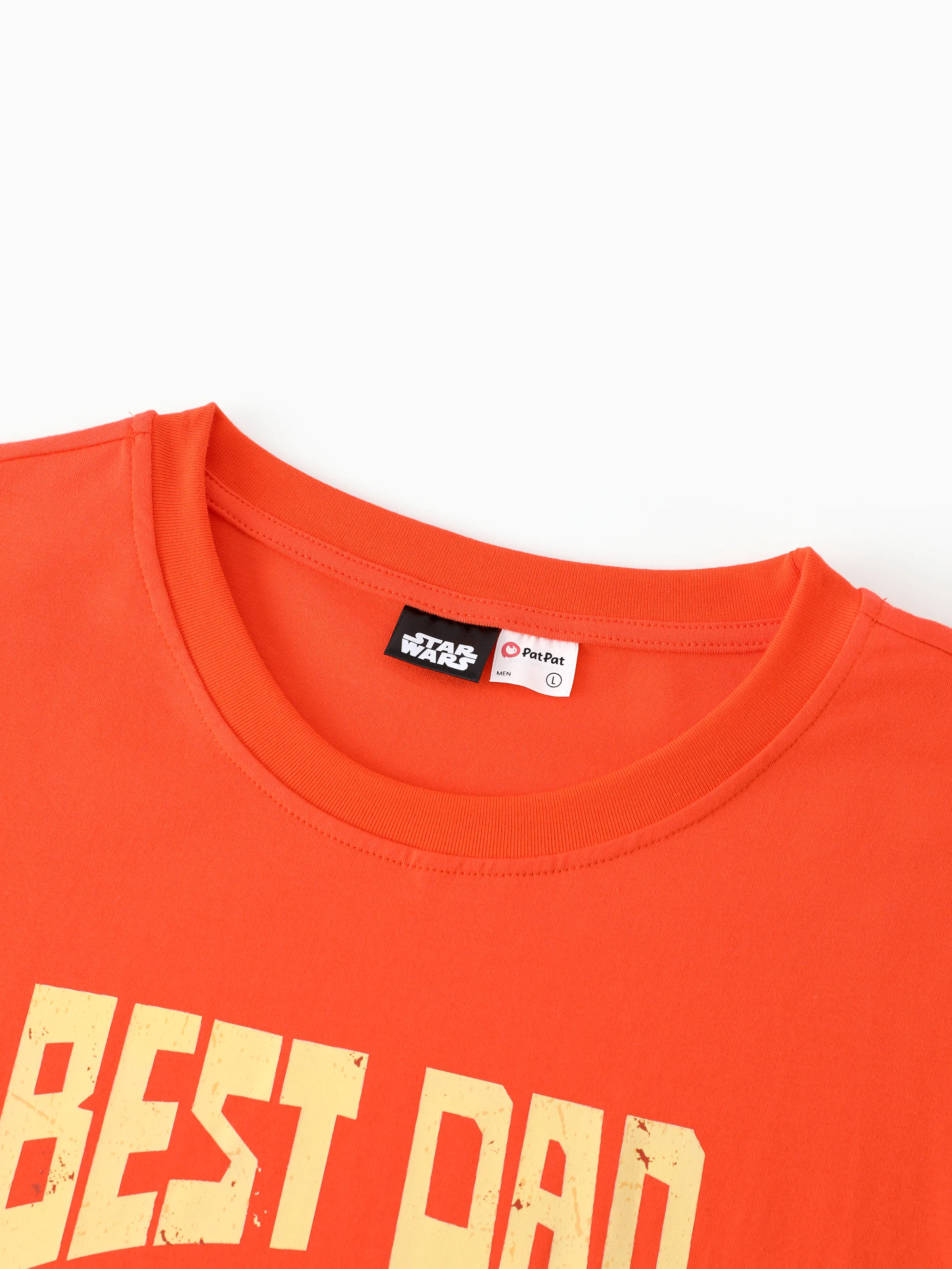 Star Wars Daddy & Me Matching Family Mandalorian & Grogu Cotton Tee Orange red - Image 9
