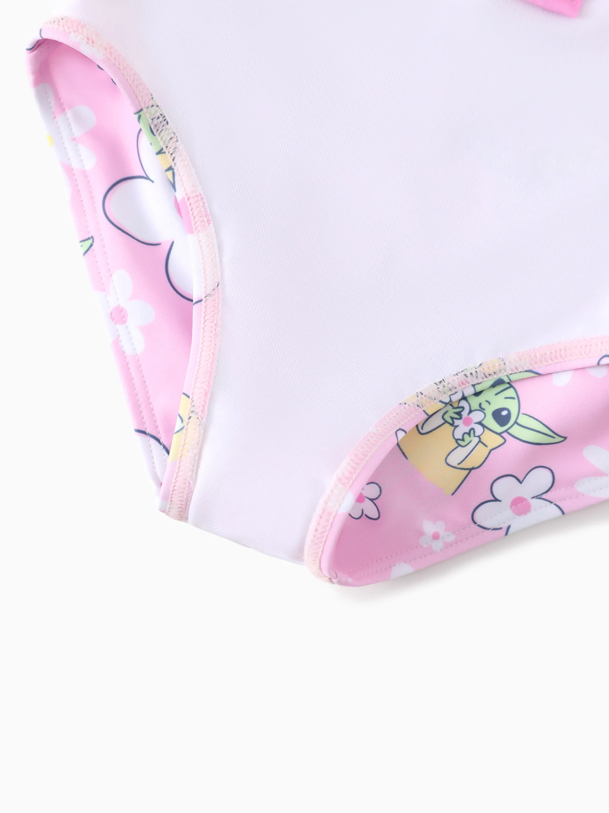 Star Wars Toddler/Kid Girl Grogu Allover Print Swimsuit Light Pink - Image 8