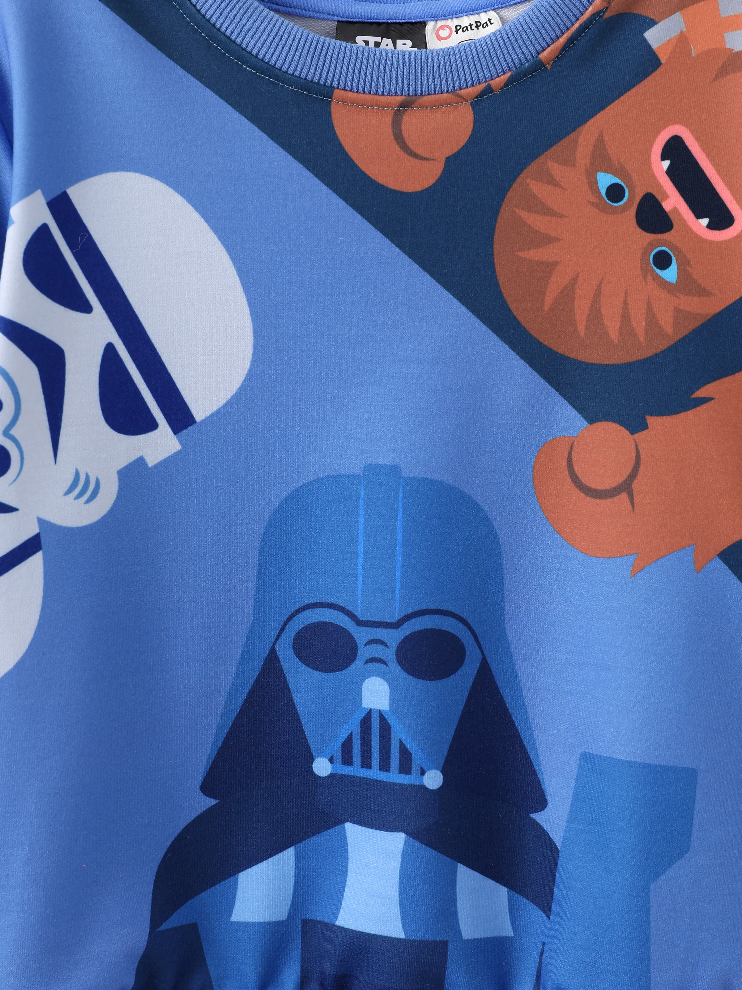 Star Wars Toddler/Kids Boy 2pcs Darth Vader Ribbed Cuffs Top and Pants Sets Blue - Image 6