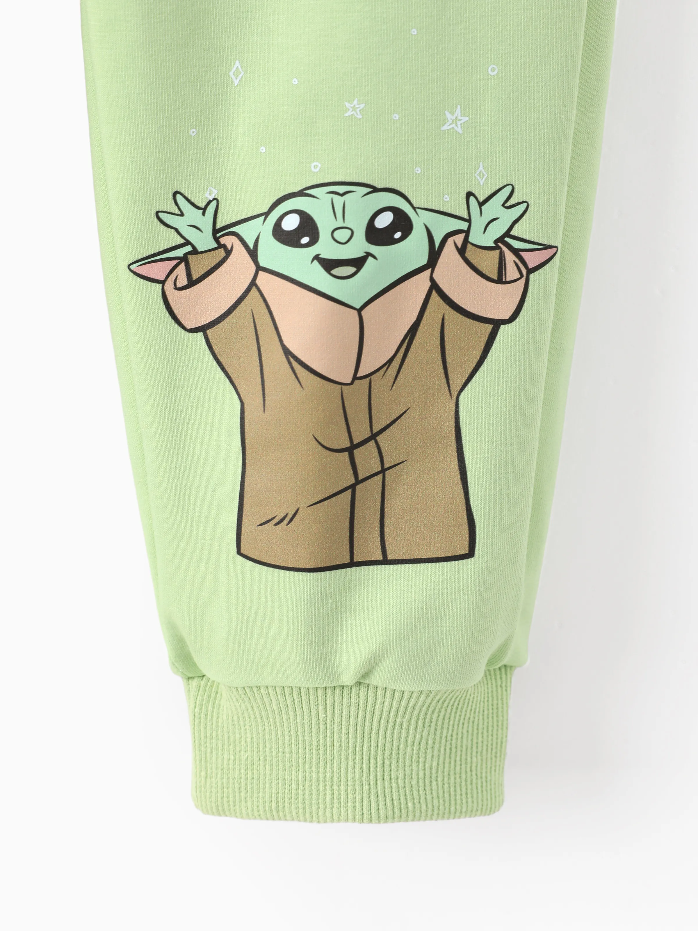 Star Wars Toddler/Kids Boy 2pcs Grogu Knit Fabric Hooded Set Light Green - Image 10