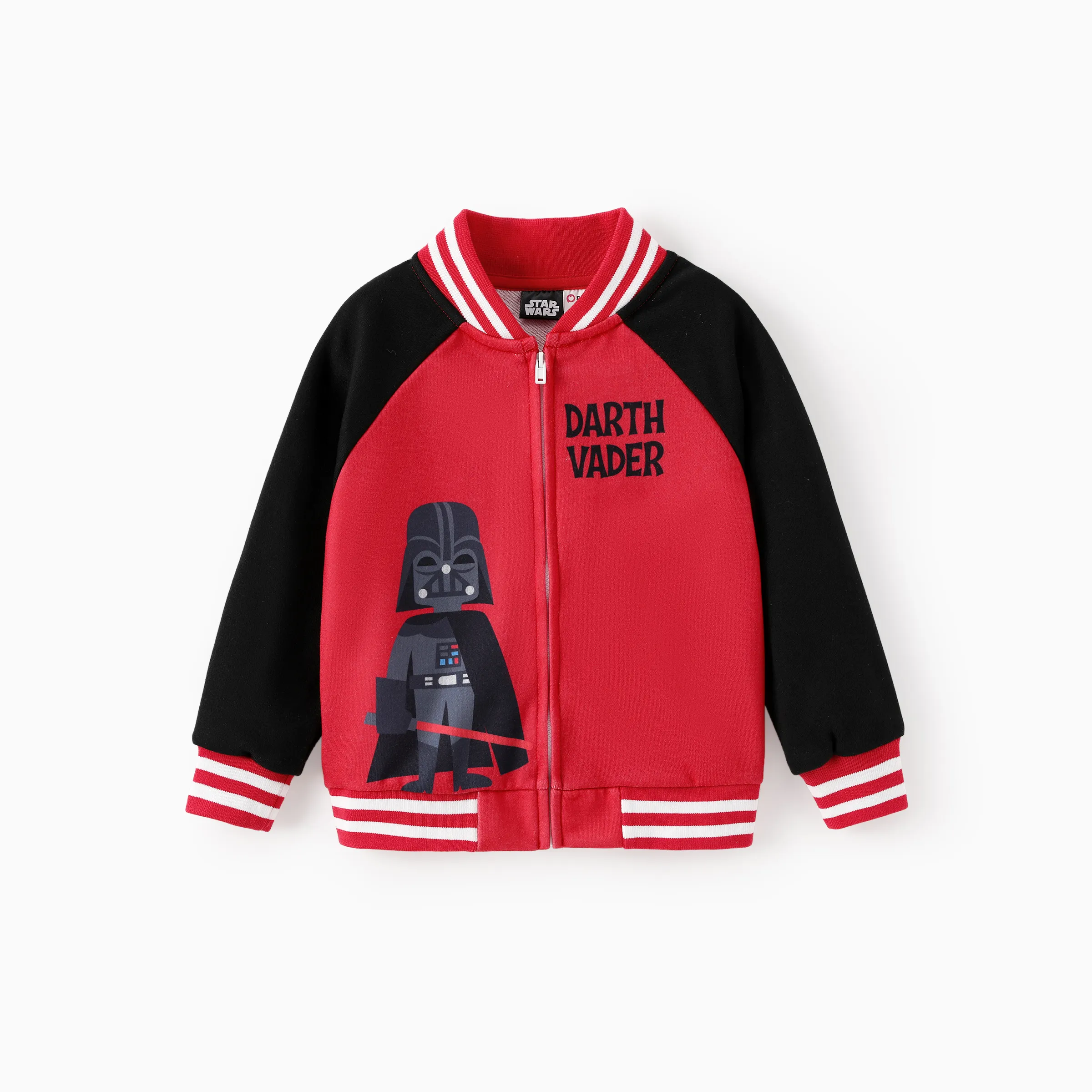 Star Wars Toddler/Kids Boy Darth Vader Childlike Character Graphic Colorblock Bomber Jacket Red - Image 10