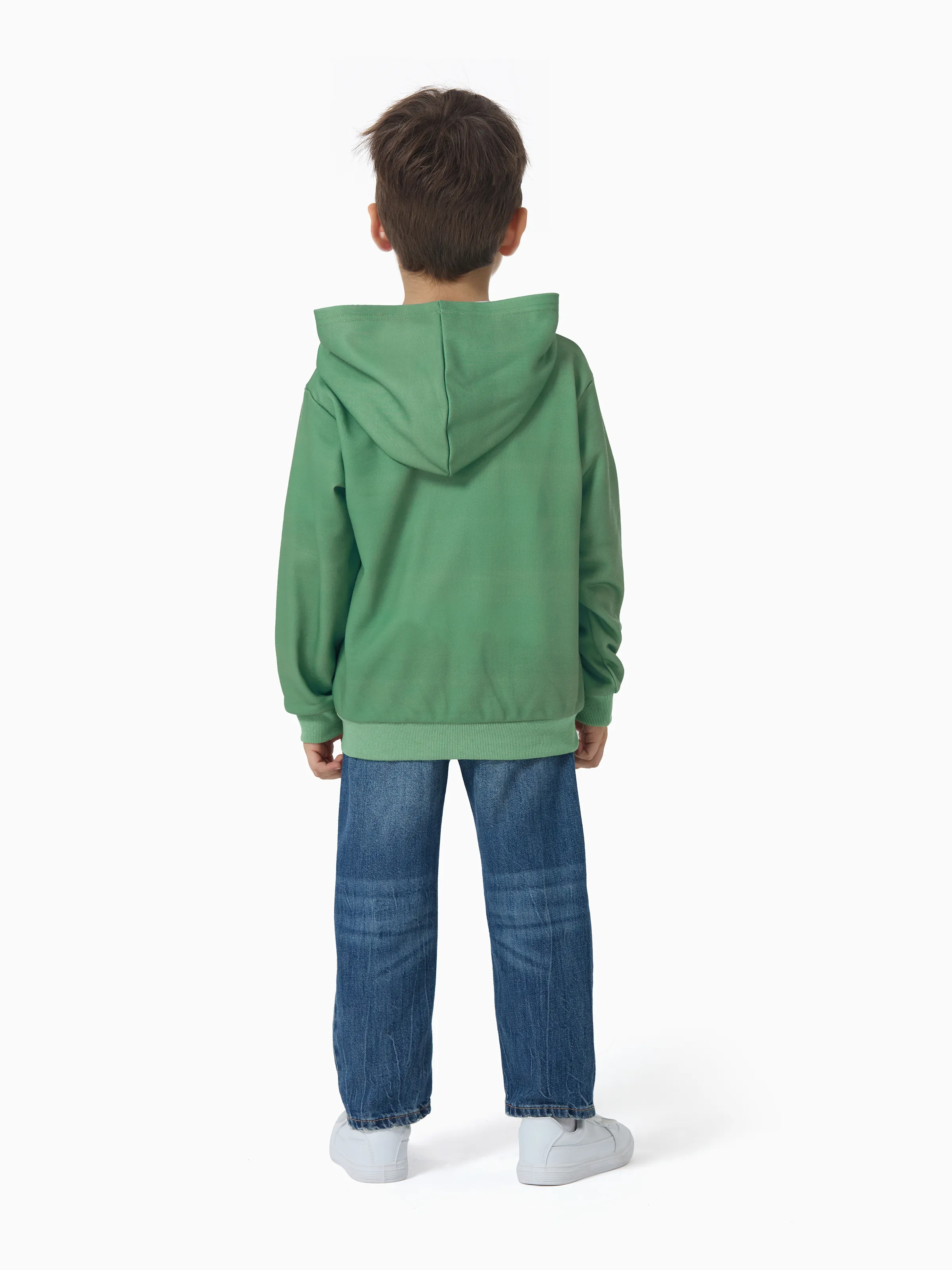 Star Wars Toddler/Kids Boy Grogu Knit Fabric Zip-up Hoodie Jacket Green - Image 5