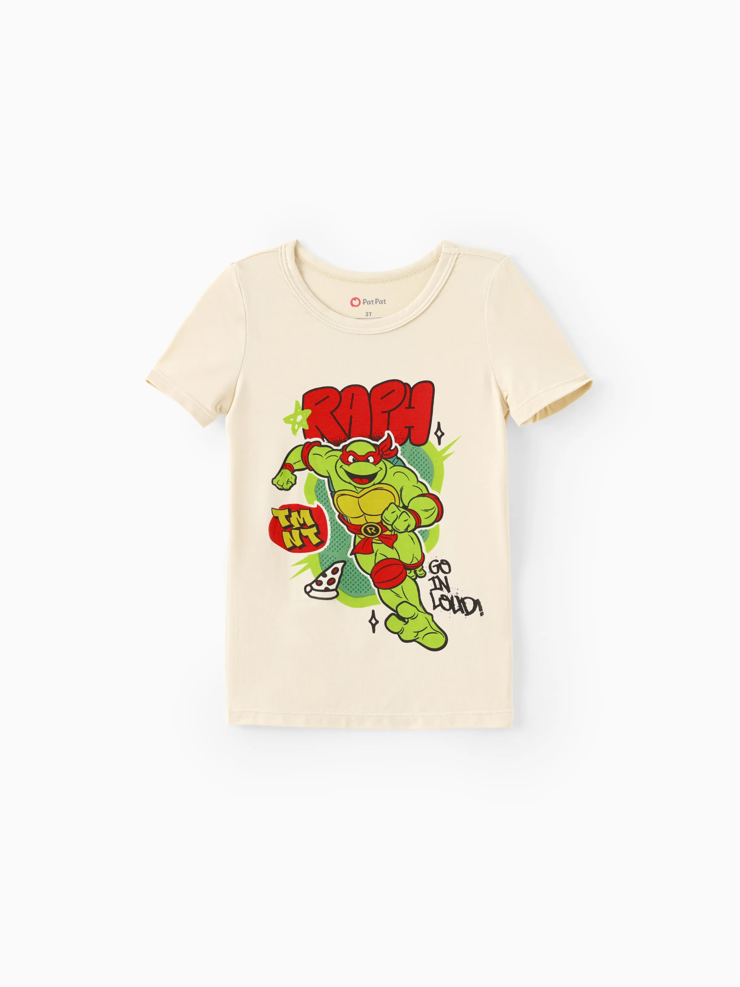 Teenage Mutant Ninja Turtle Toddler/Kid Boy 2pcs Bamboo Snug-Fitting Pajama Set Apricot - Image 3