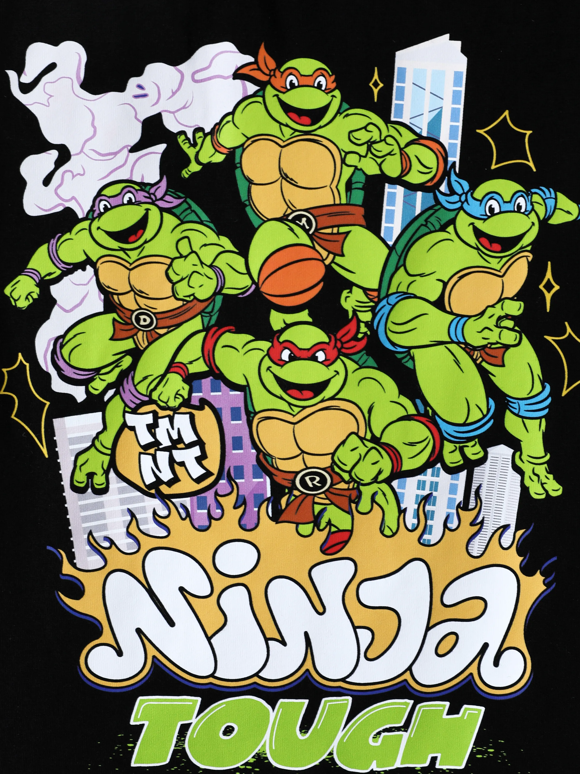 Teenage Mutant Ninja Turtle Toddler/Kid Boy 2pcs Cotton TMNT Character Streetwear Graffiti Print Short-sleeve Top And Shorts Set Green - Image 5
