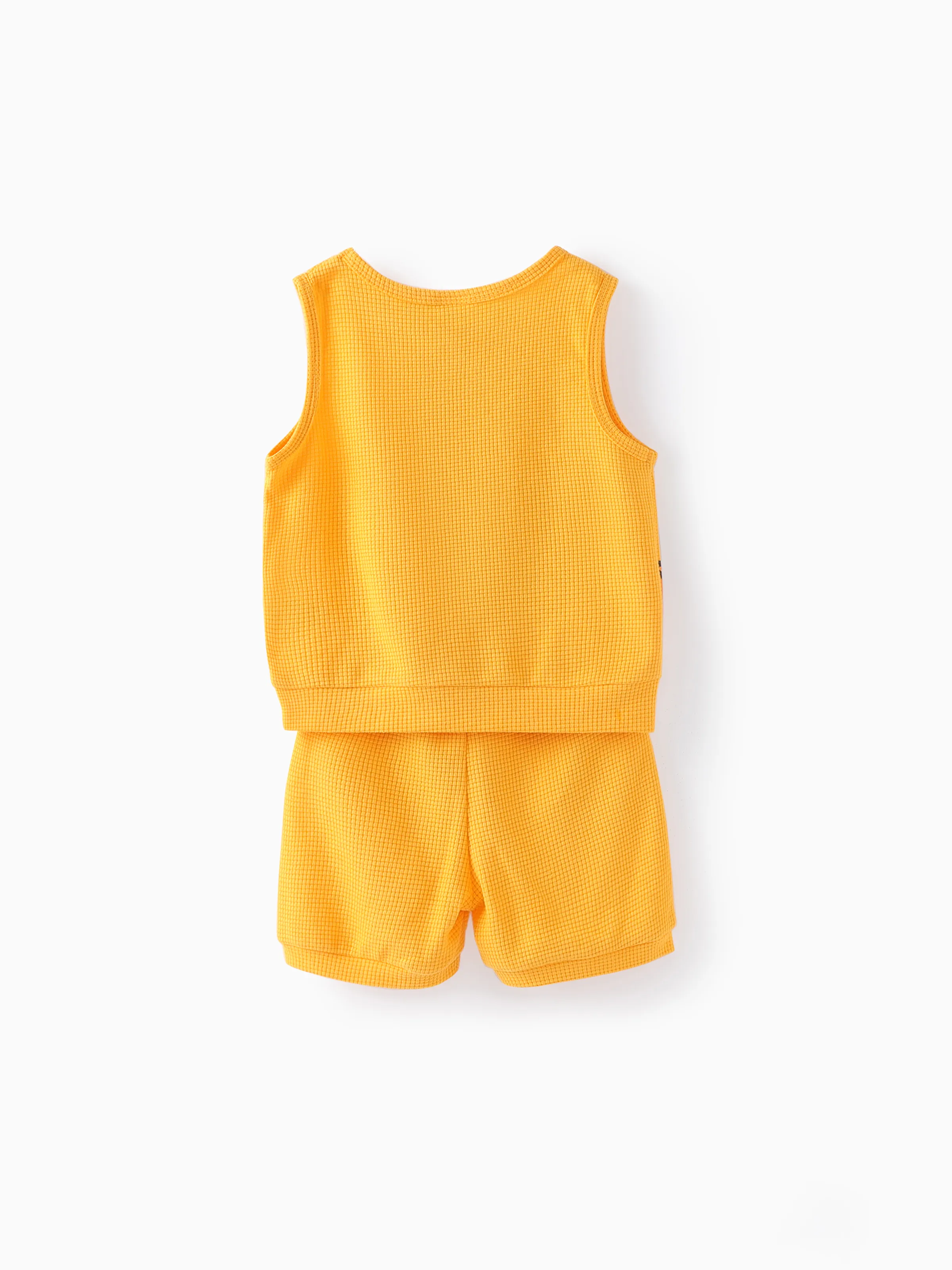 Toddler Boy 2pcs Dino Print Tank Top and Shorts Set Yellow - Image 10