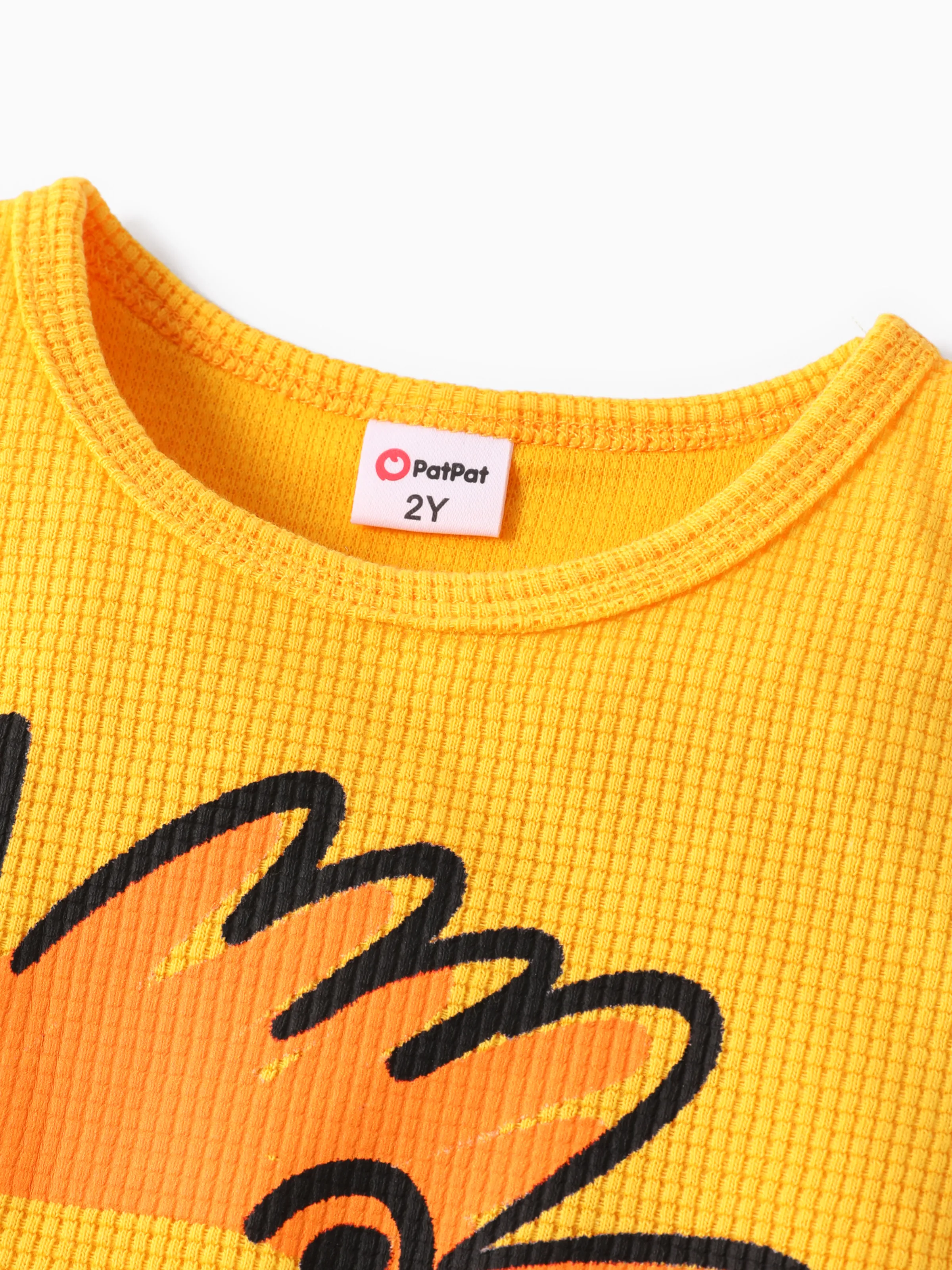 Toddler Boy 2pcs Dino Print Tank Top and Shorts Set Yellow - Image 8