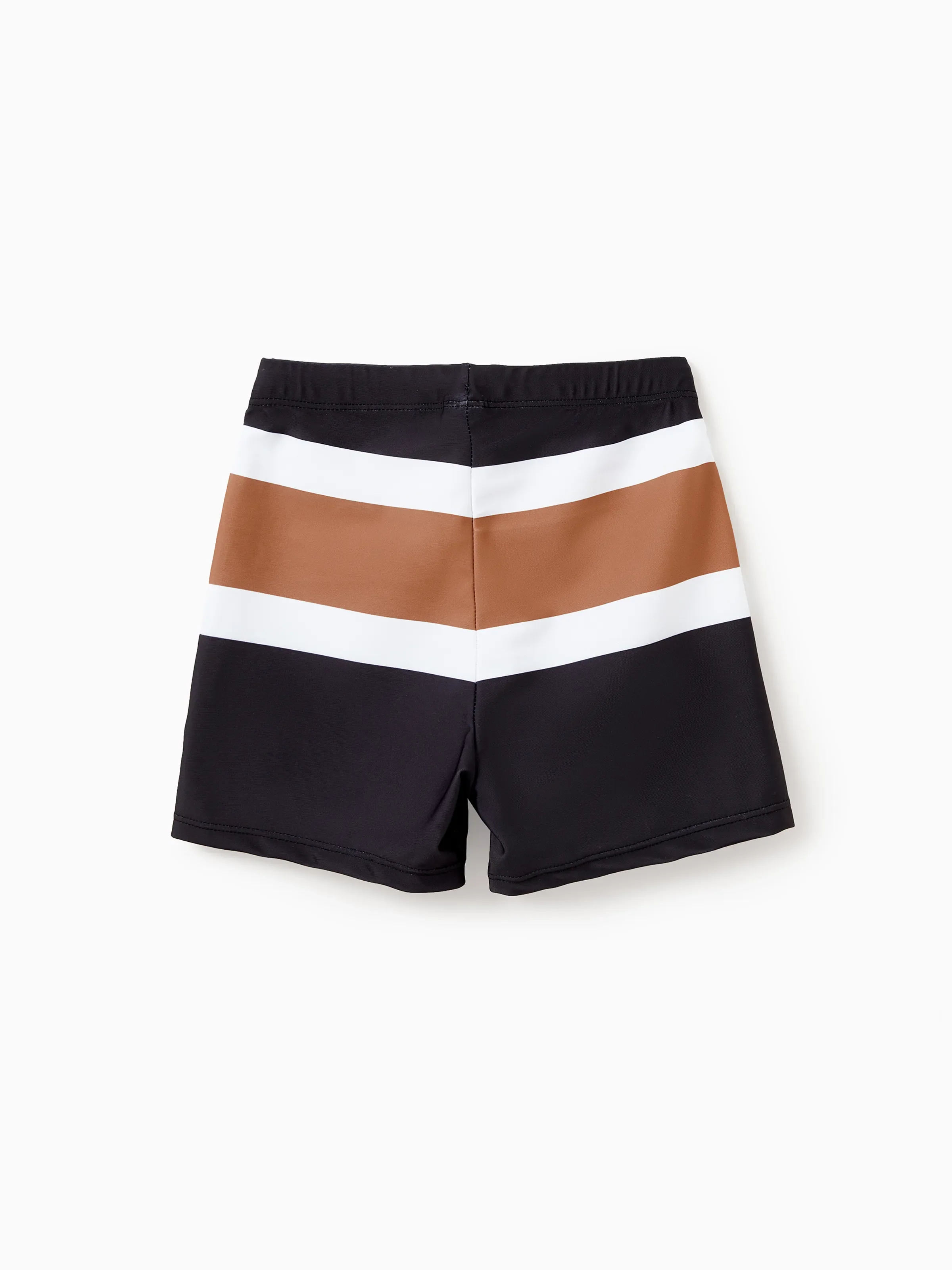 Toddler Boy Color Block Swim Trunks Set Color block - Image 3