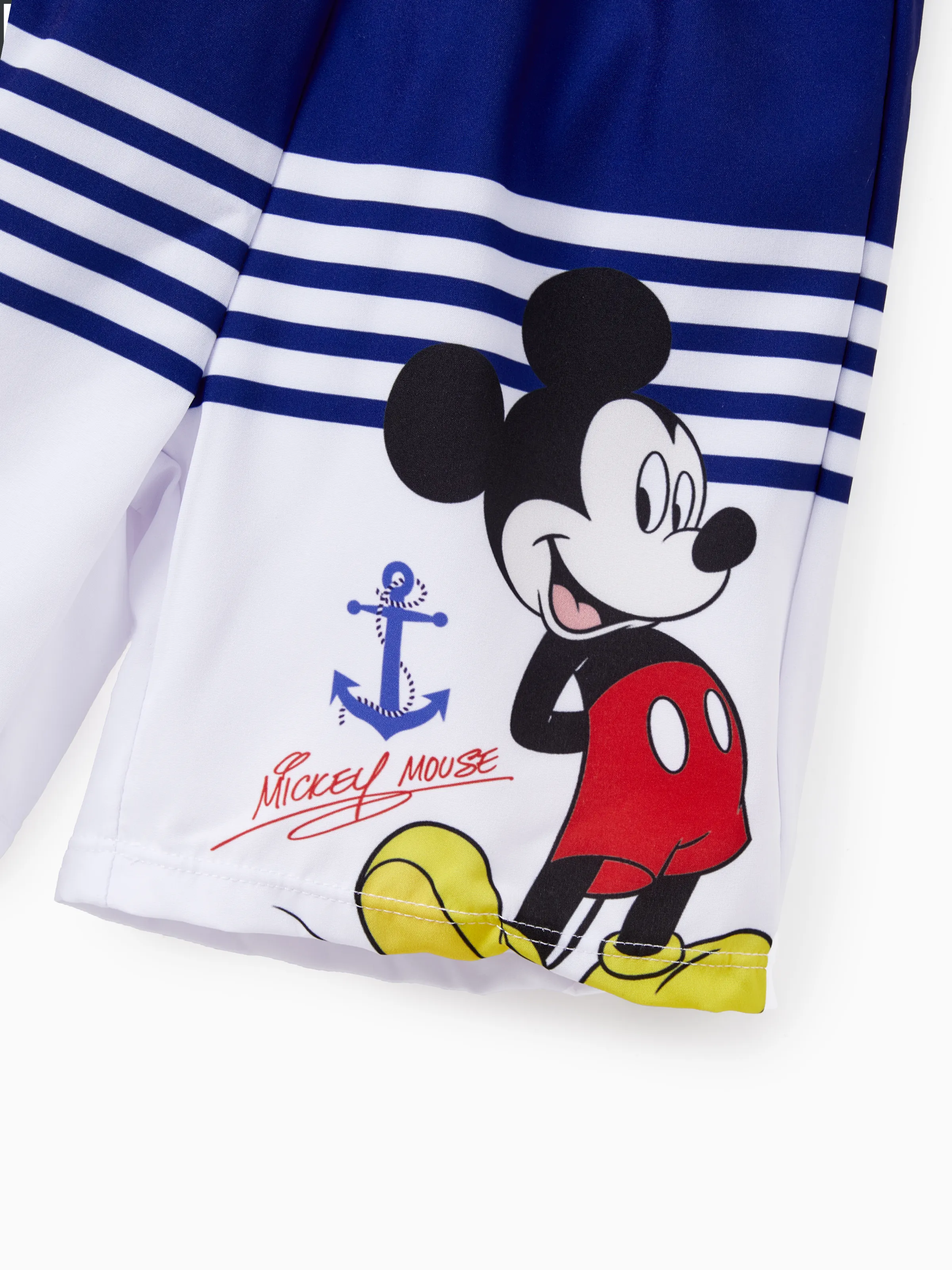 Toddler Boy Disney Mickey and Friends Sibling Set Boys/Girls Character Stripped Swimsuit Dark Blue - Image 6
