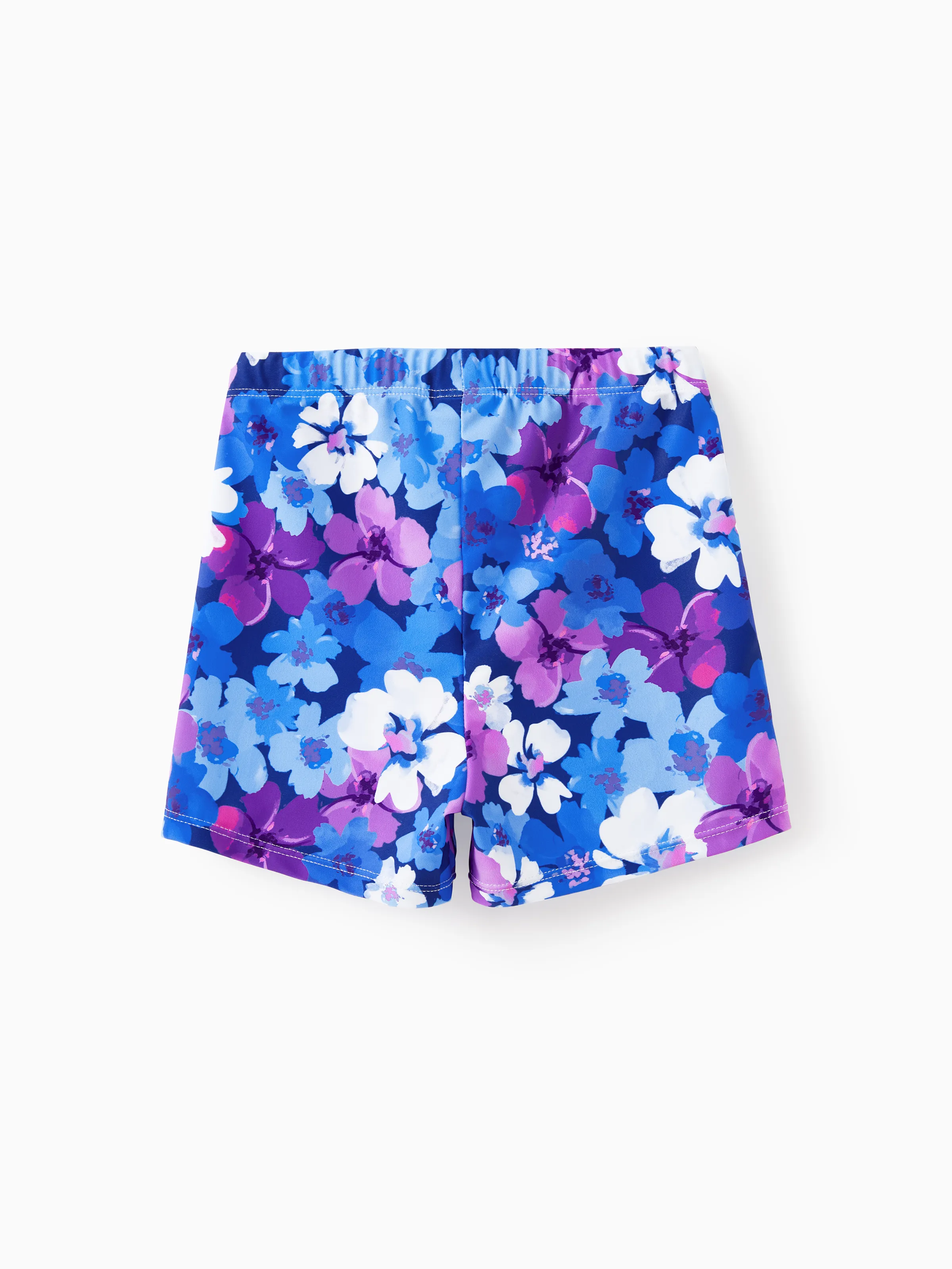 Toddler Boy Flora Swim Trunks Purple - Image 5