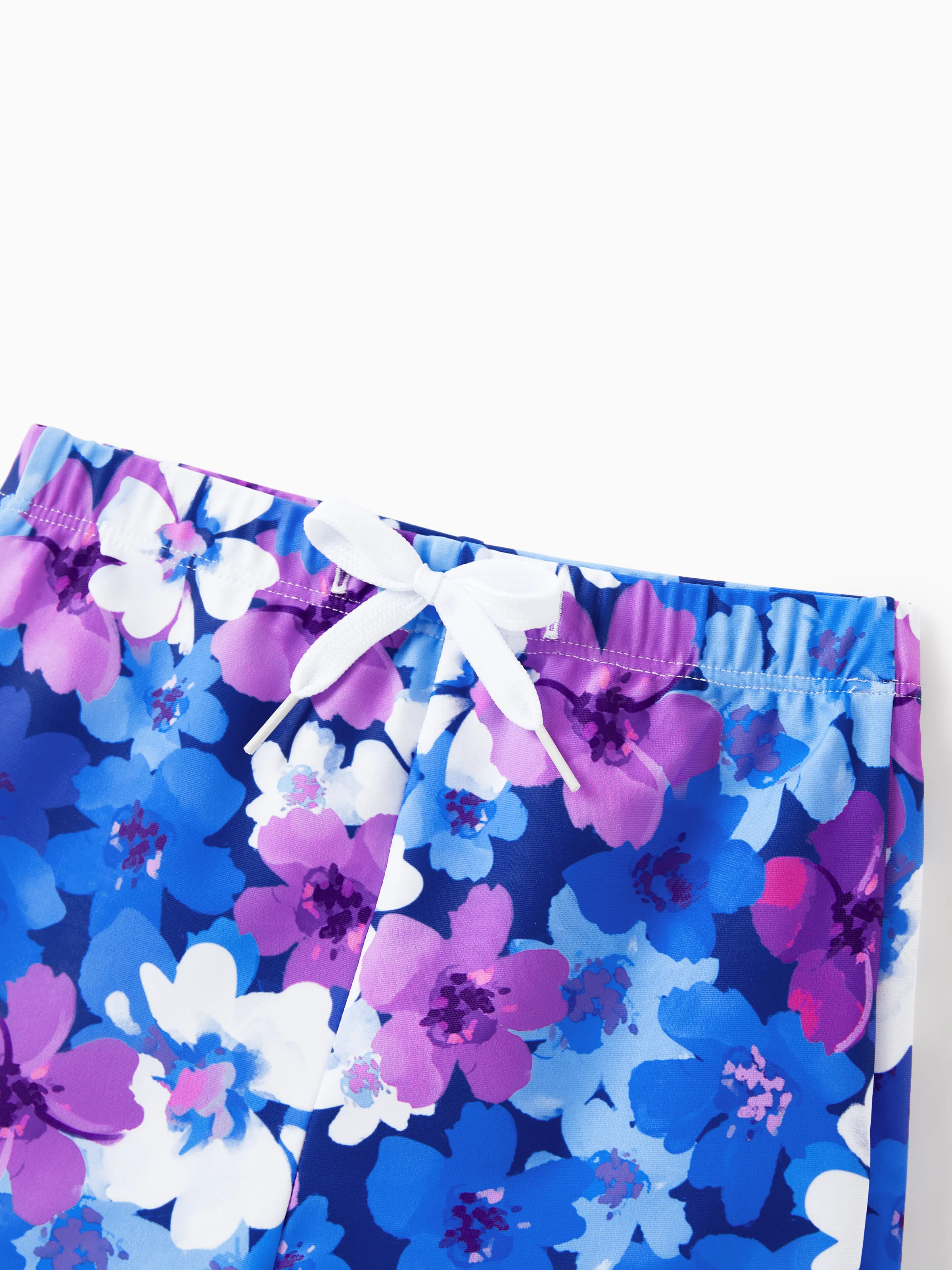 Toddler Boy Flora Swim Trunks Purple - Image 6