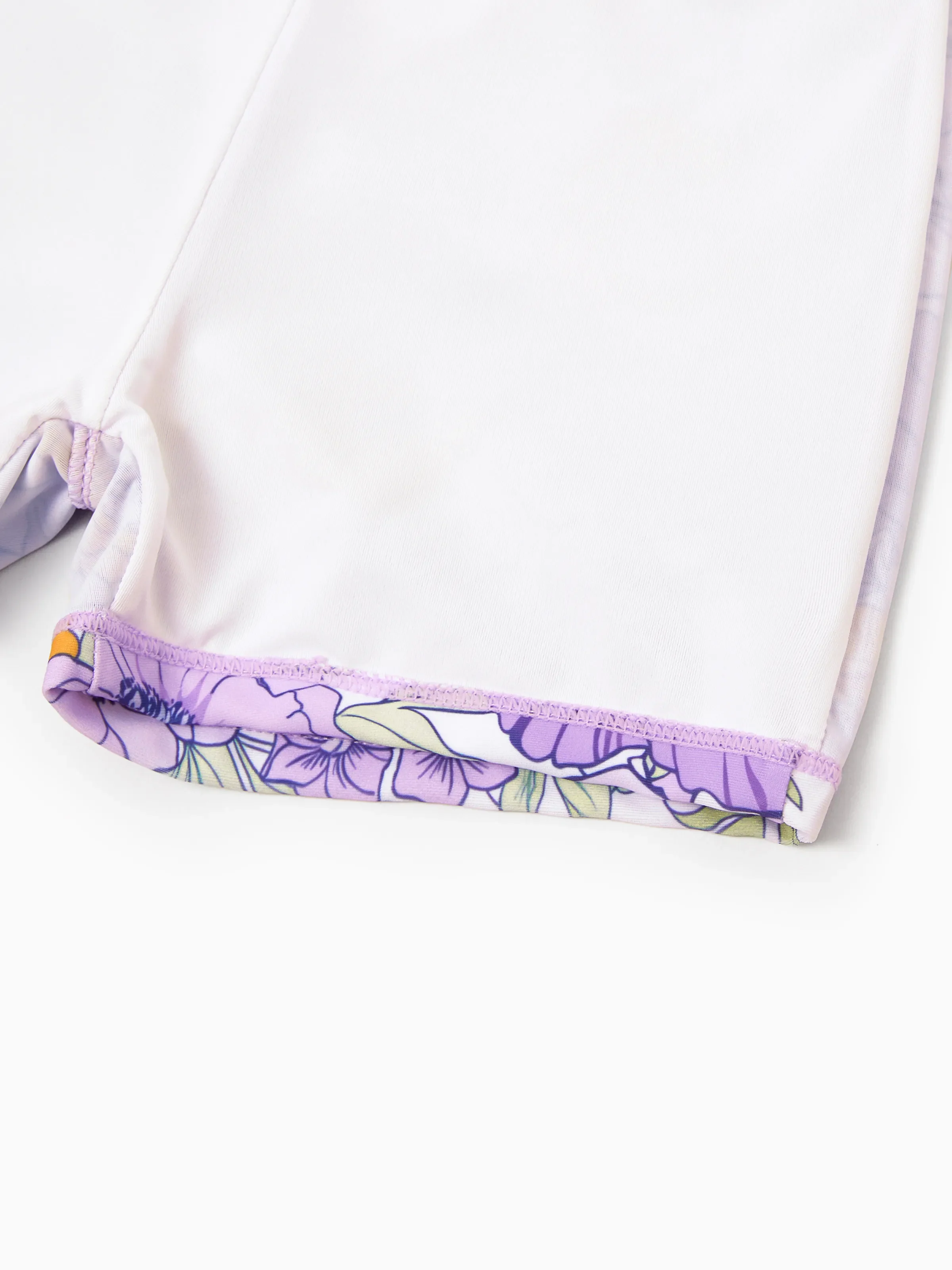 Toddler Boy Floral Print Swim Trunks Set Purple - Image 6