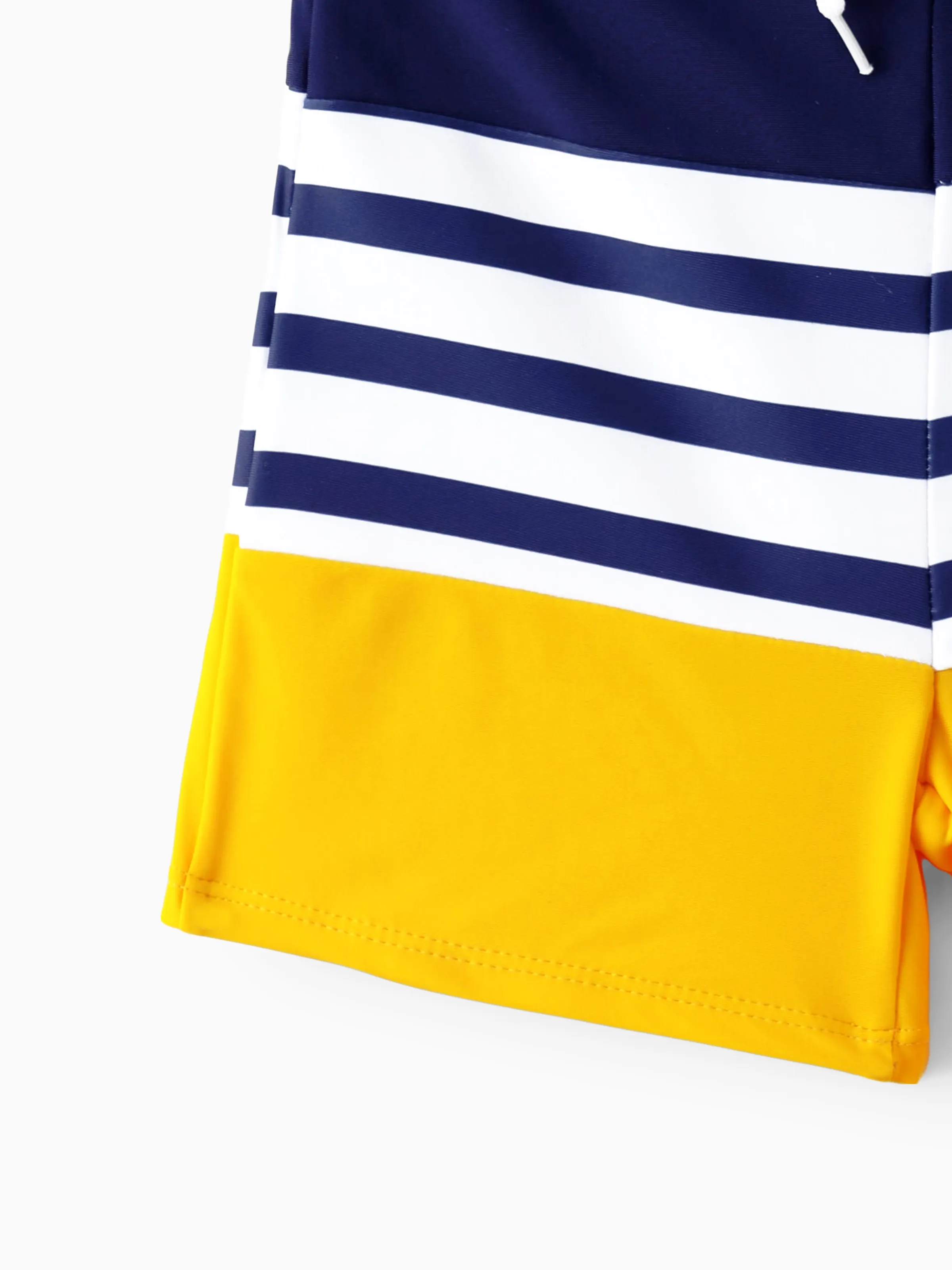 Toddler Boy Stripe & Colorblock Spliced Swim Trunks Shorts ColorBlock - Image 5