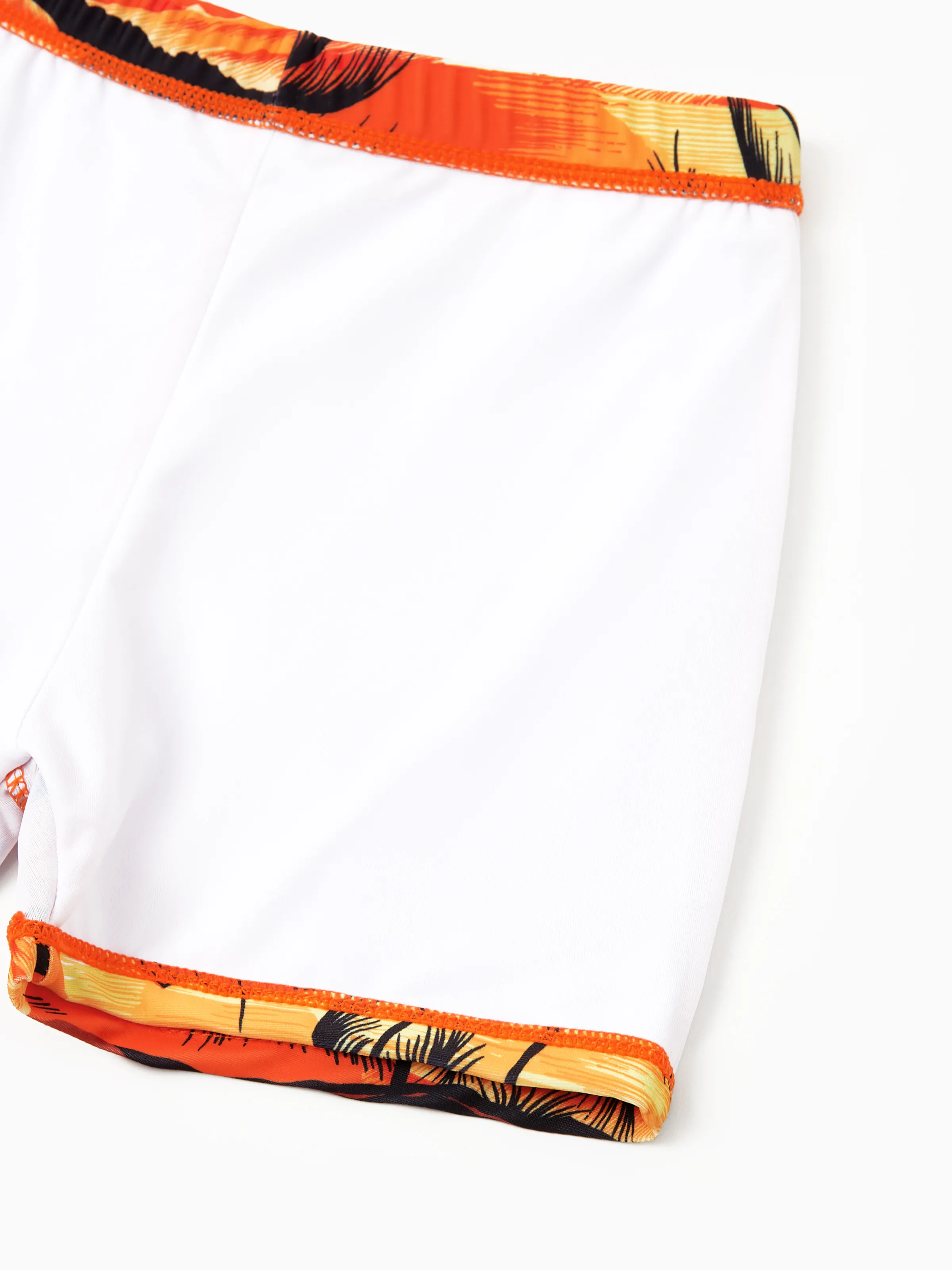Toddler Boy Tropical Hawaiian Swimwear Orange - Image 5