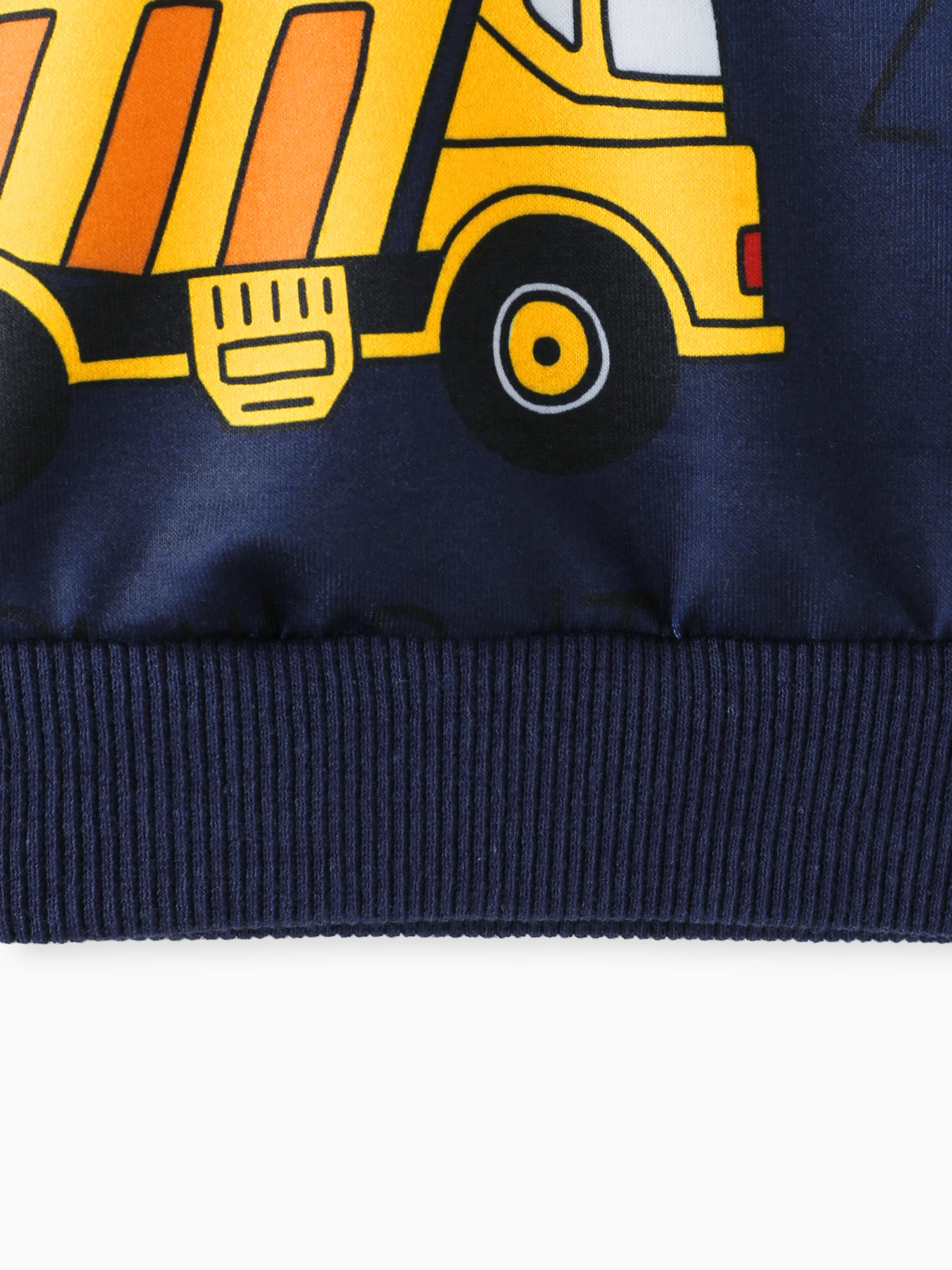 Toddler Boy Vehicle Excavator Print Pullover Sweatshirt royalblue - Image 5