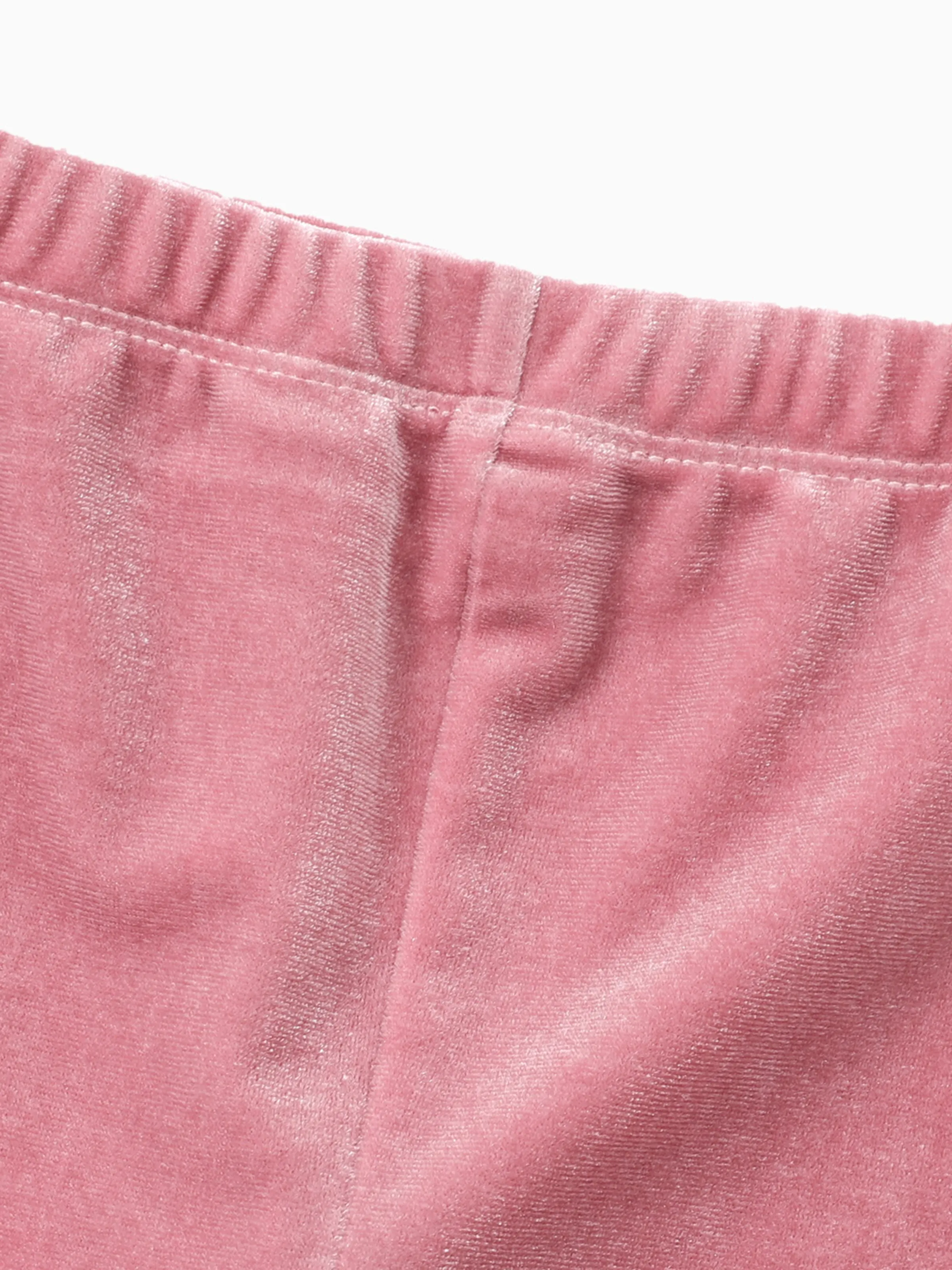 Toddler Girl Avant-garde Horn Edge Sweatpants Mauve Pink - Image 3