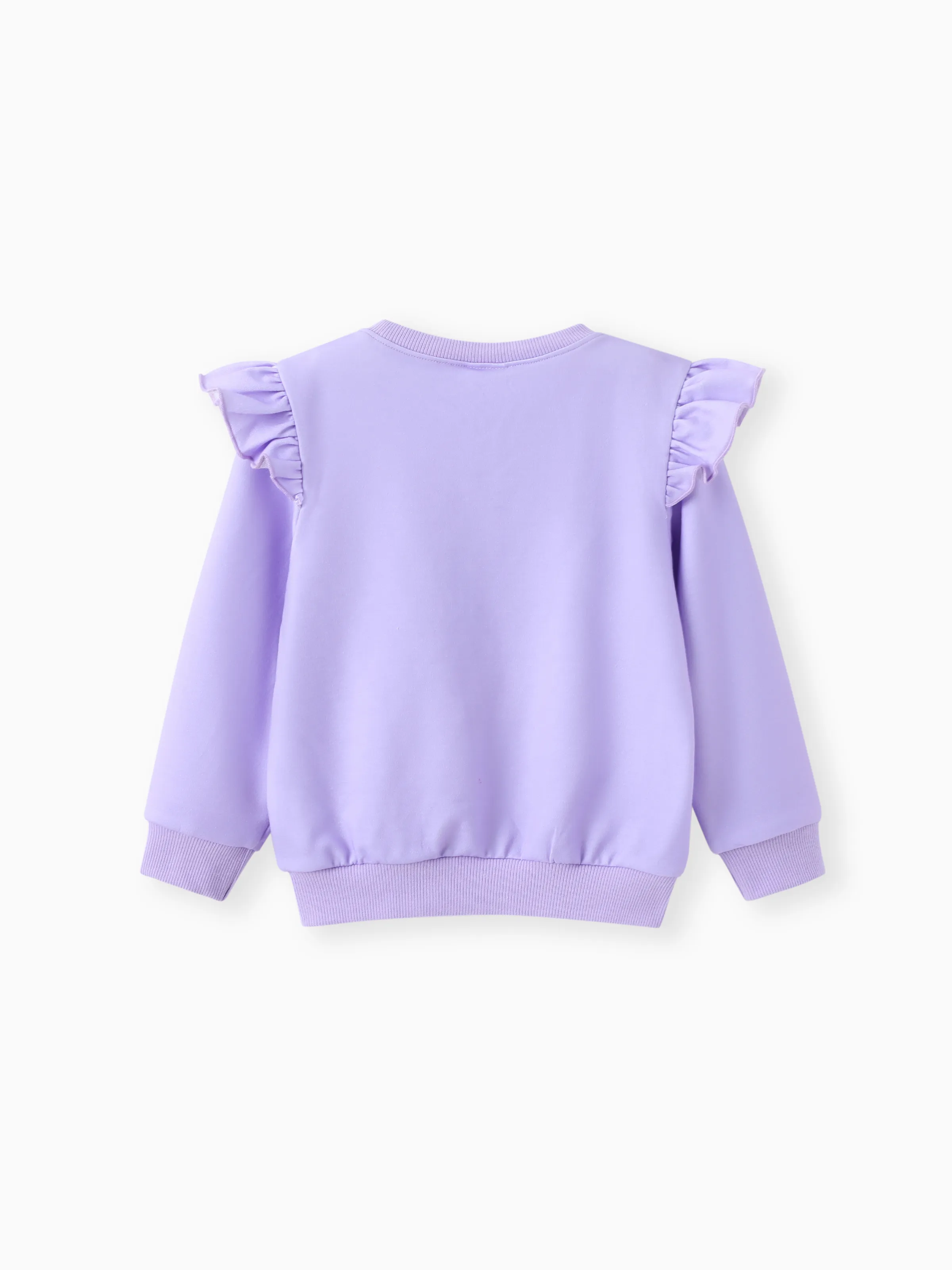 Toddler Girl Childlike Unicorn Print Sweatshirt Purple - Image 3