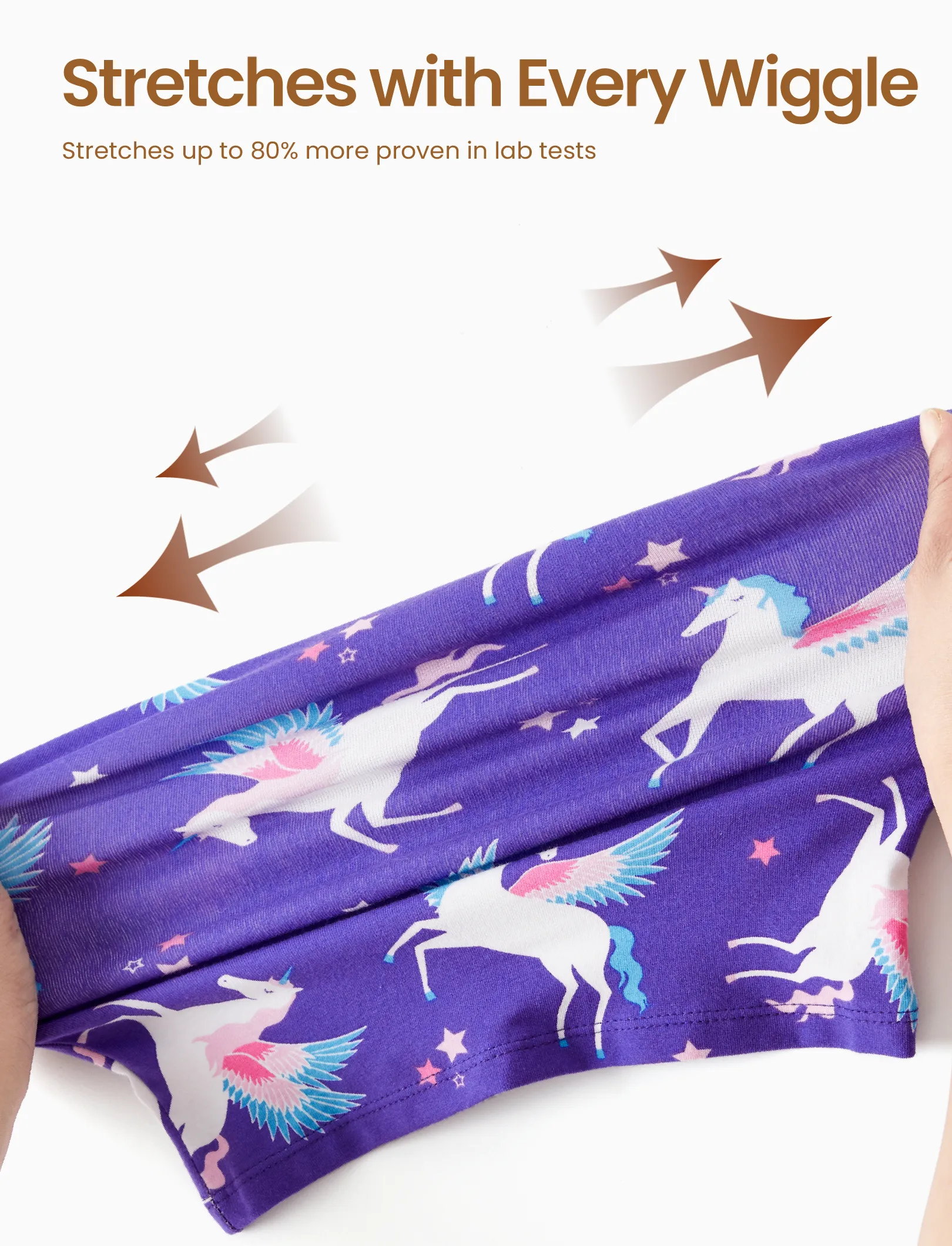 Toddler / Kids 2-piece Organic Cotton Pajamas with Childlike Print Snug fit Pjs for Girls / Boys Purple - Image 4