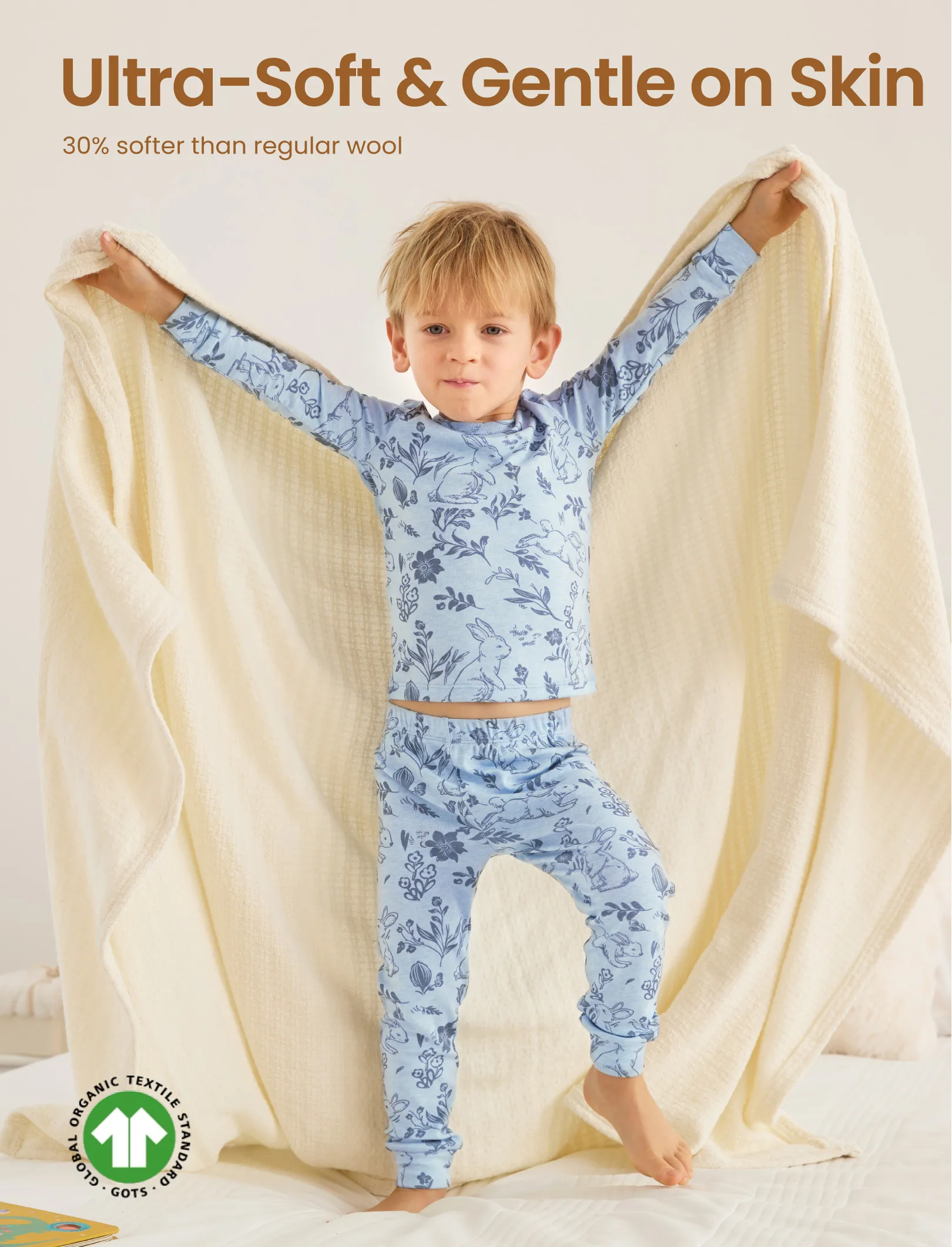 Toddler / Kids 2-piece Pajamas With Animal Print ( Snug-Fitting ) Blue - Image 4