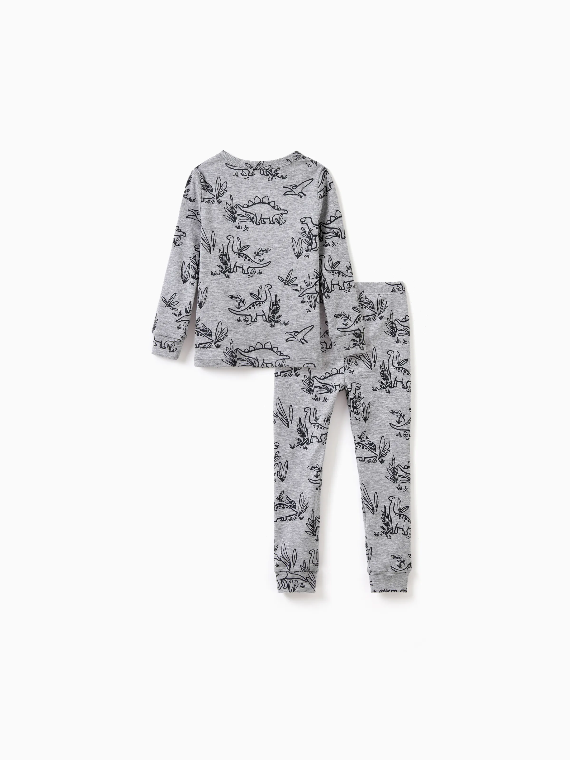 Toddler / Kids 2-piece Pajamas With Animal Print ( Snug-Fitting ) Grey - Image 8