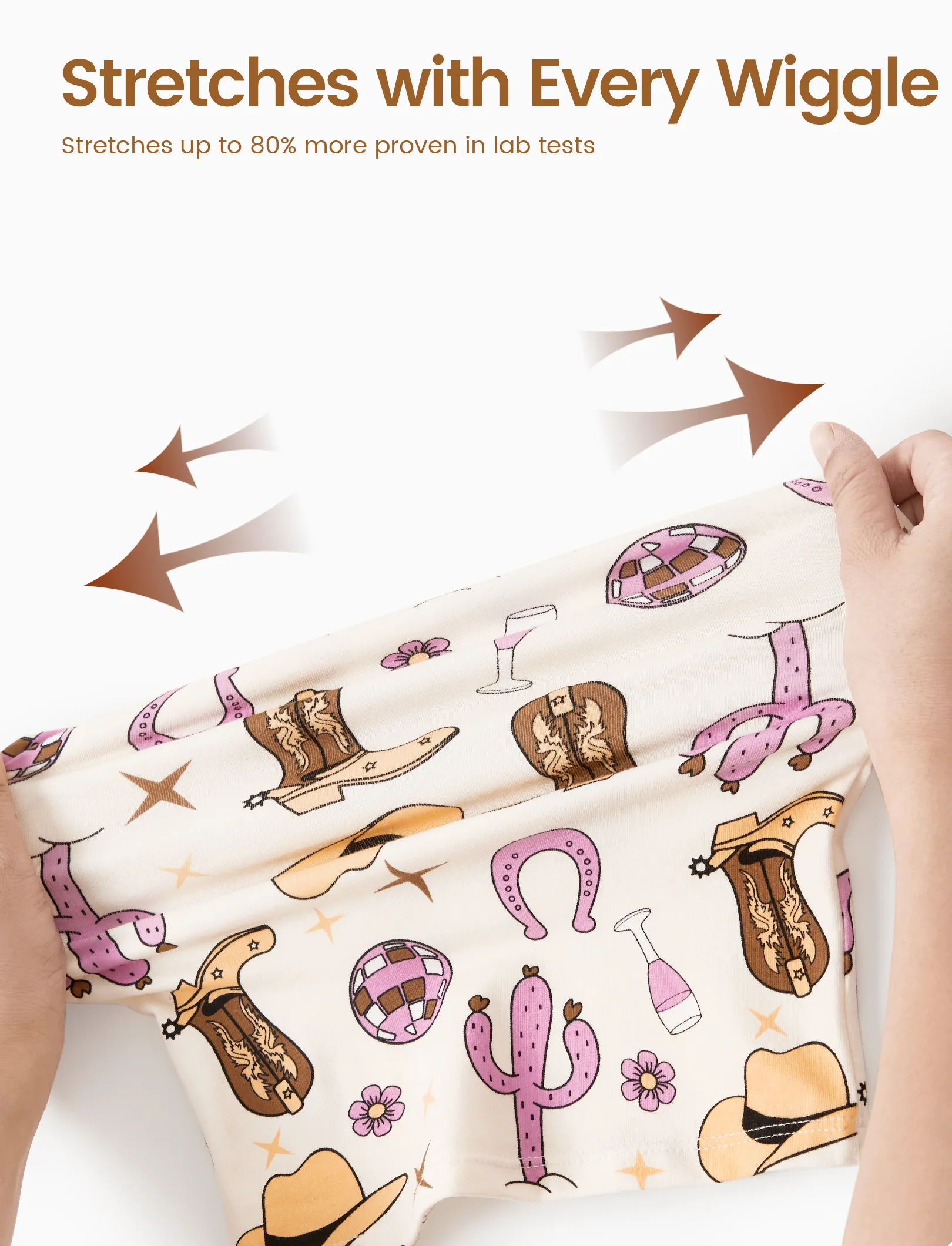 Toddler / Kids 4-piece Organic Cotton Pajamas 4-in 1 Snug fit PaJama Set for Girls Brown - Image 6
