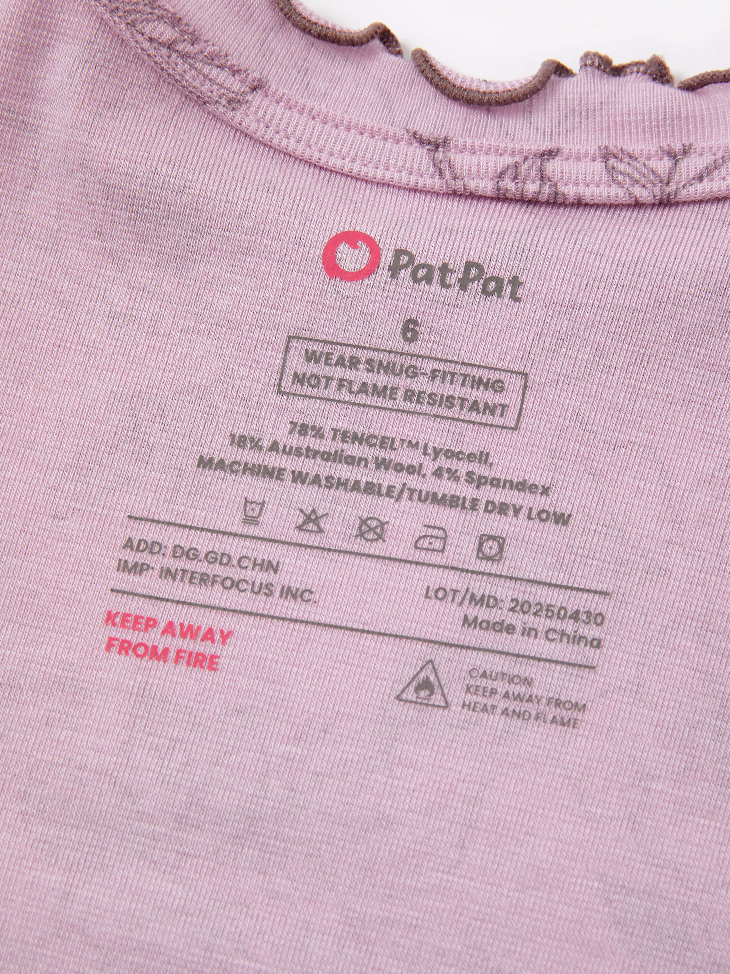Toddler / Kids Pajamas 2-piece Pajama Set with Soft Tencel Lyocell Wool Blend (Snug-Fitting ) Pink - Image 9