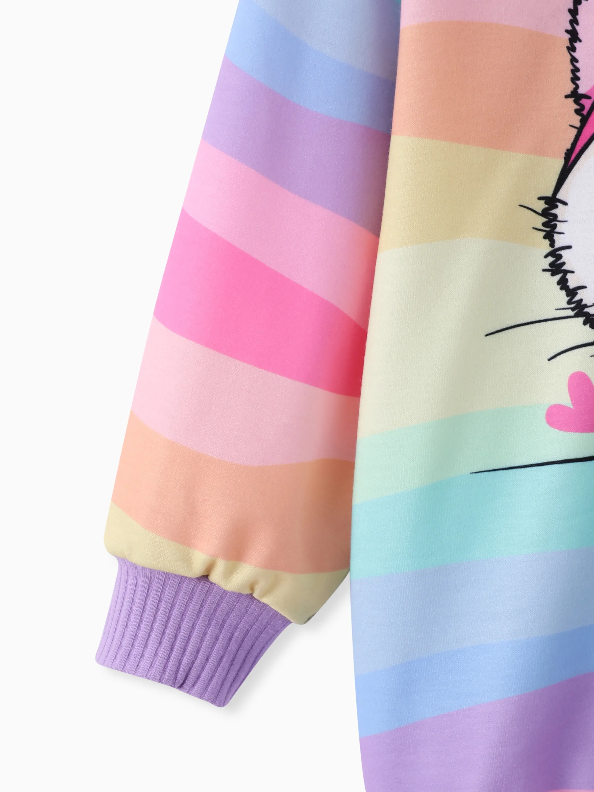 Toddler/Kid Girl 2pcs Childlike Cat Print Sweatshirt and Leggings Set Multicolor - Image 5