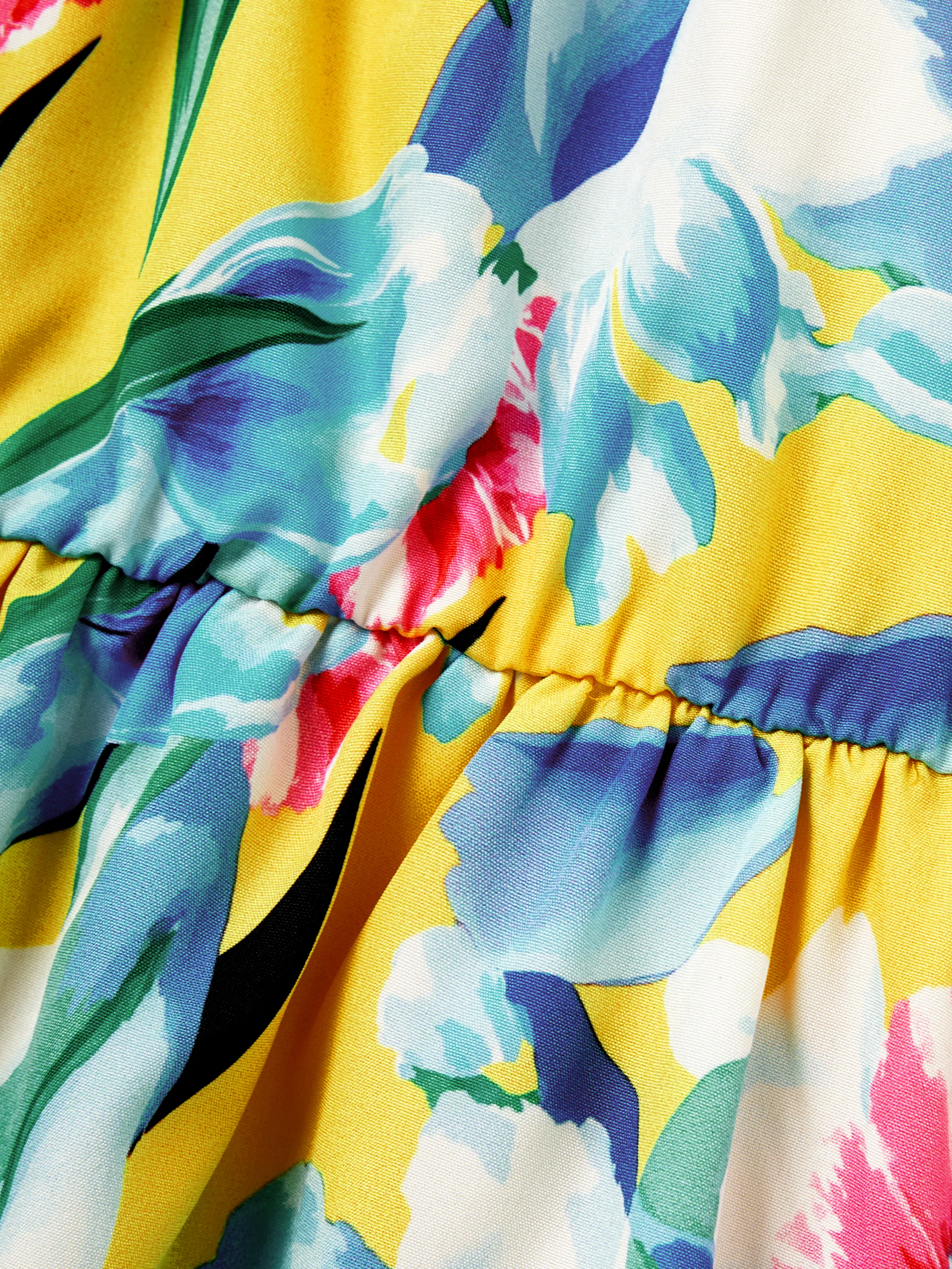 Toddler/Kid Girl Casual Outfits Floral Print  Strappy Dress Yellow - Image 8