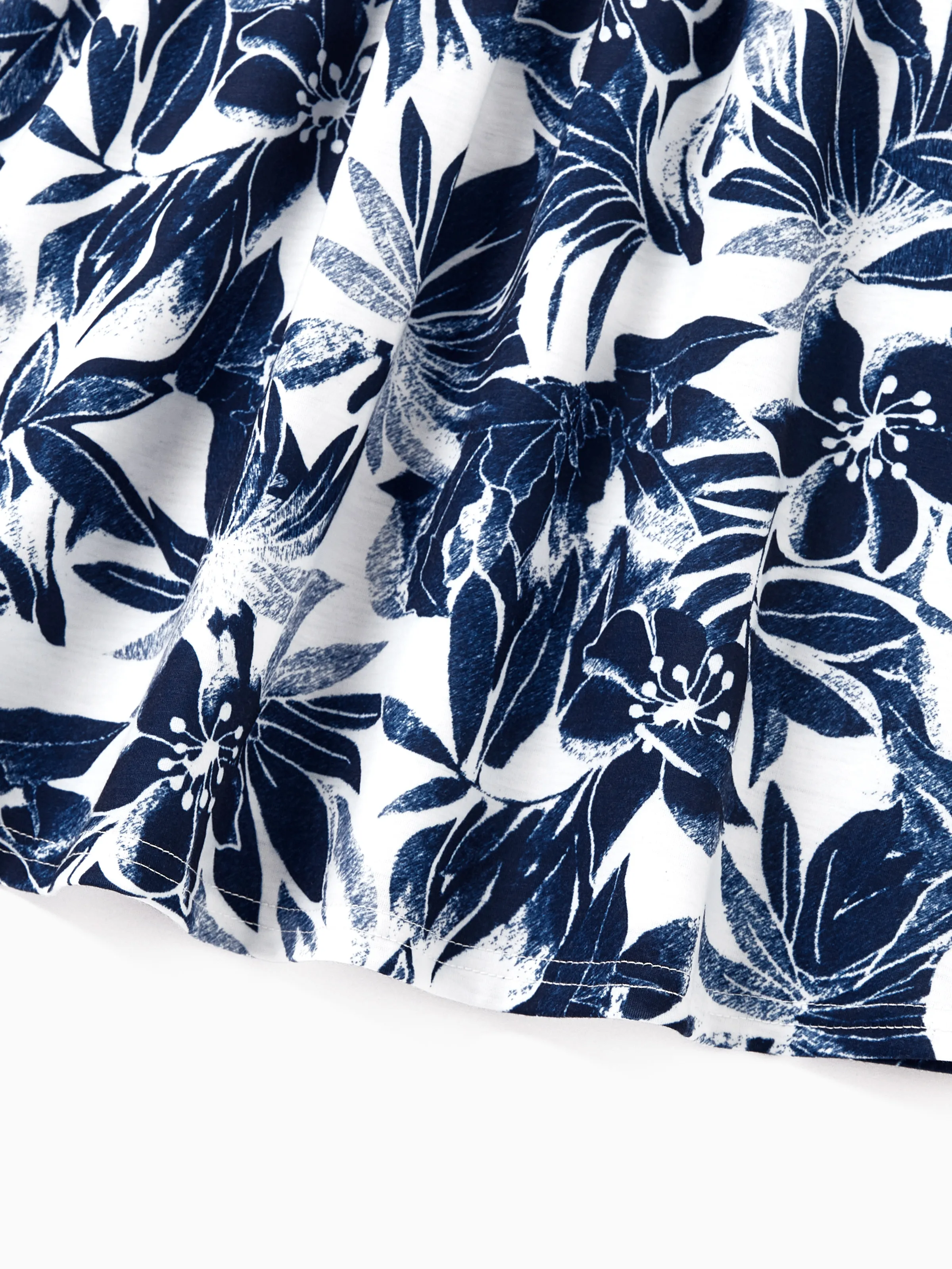 Toddler/Kid Girl Flora Print Splicing Tank Dress Deep Blue - Image 6