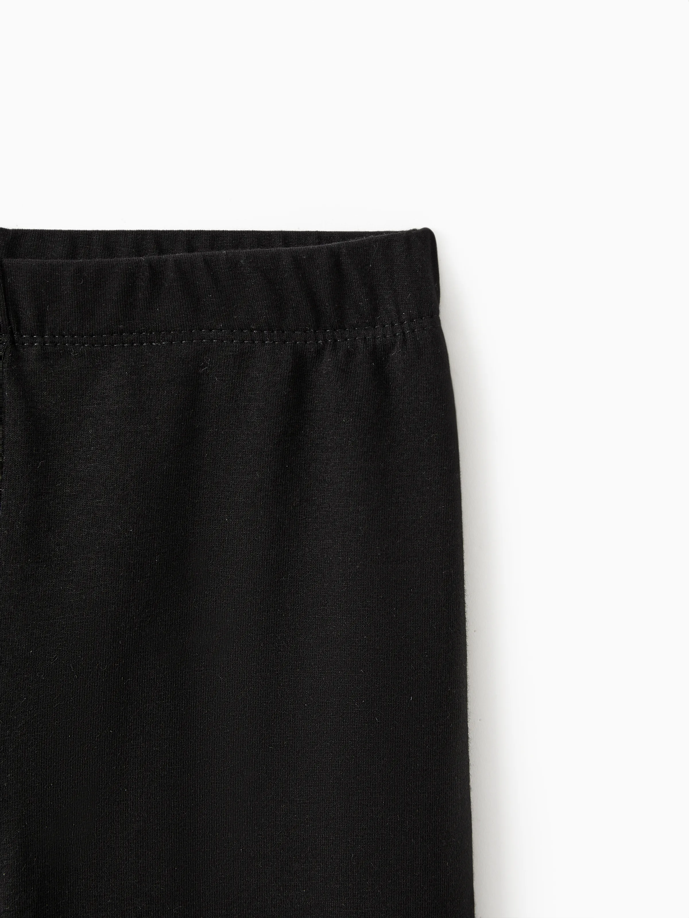 Toddler/Kid Girl Solid Color Cotton Leggings Shorts Black - Image 3
