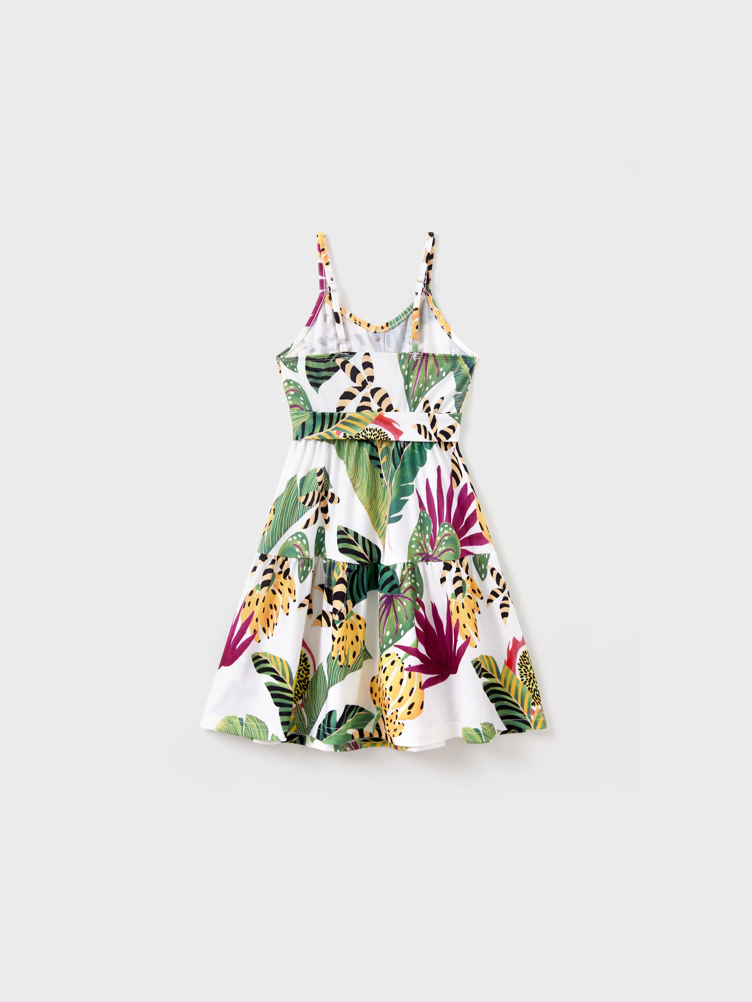 Toddler/Kid Girl Tropical Floral Print Camisole Knot Dress Multi-color - Image 4