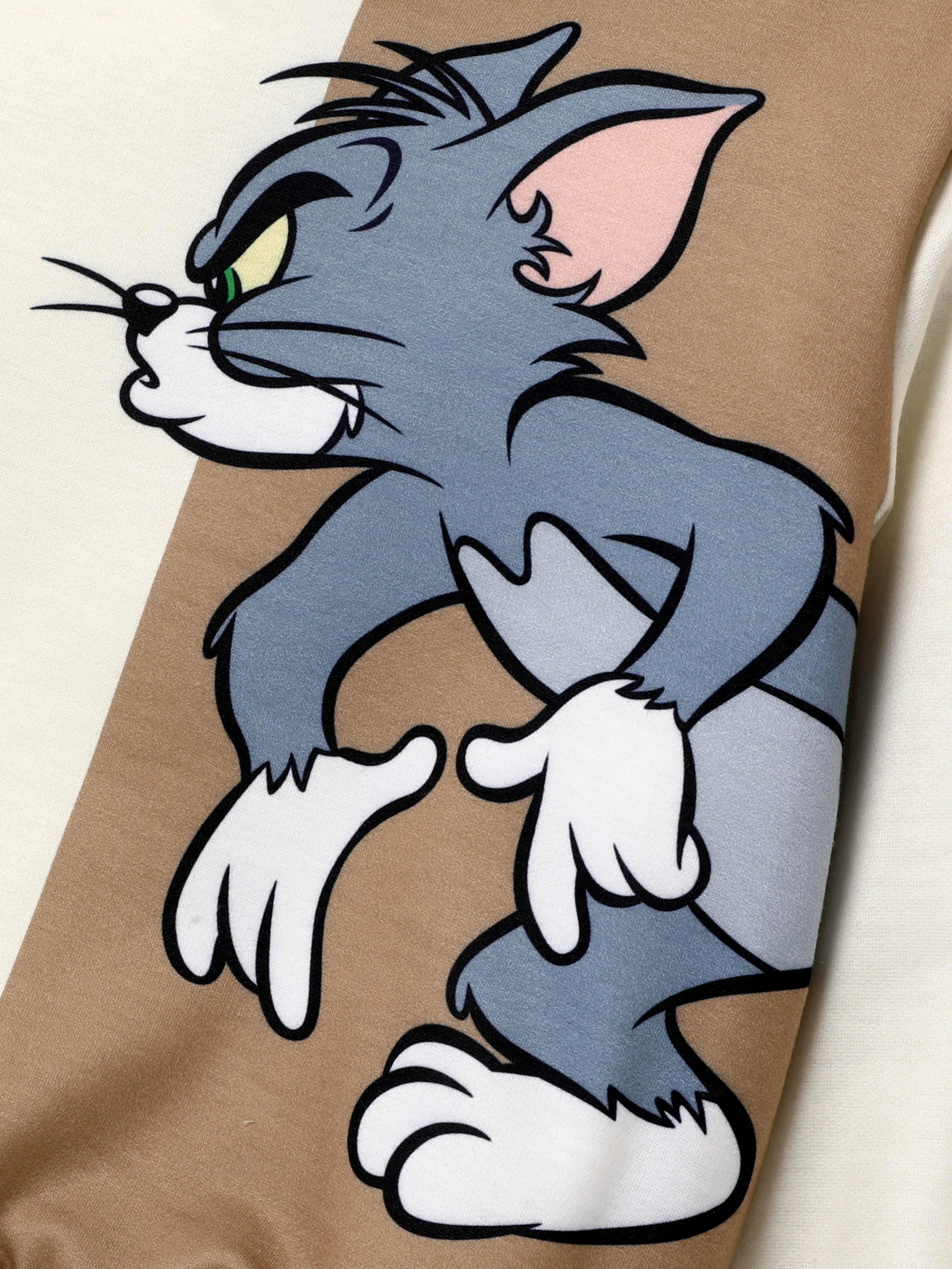 Tom and Jerry Toddler Boy Colorblock Character Print Long-sleeve Top and Pants Set Multi-color - Image 6