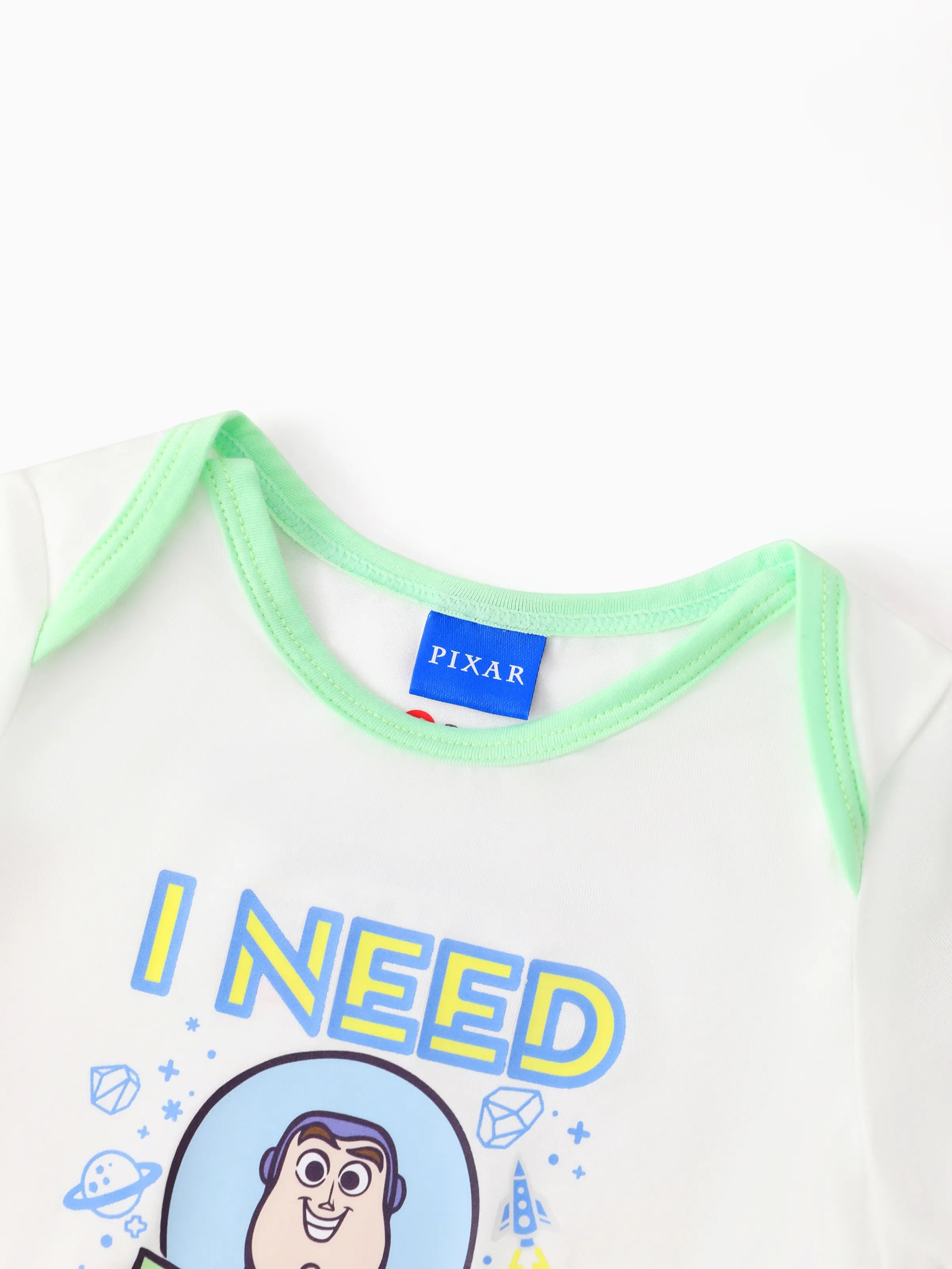 Toy Story Bamboo Baby Boy Buzz Lightyear Printed  Bodysuit  Color block - Image 11