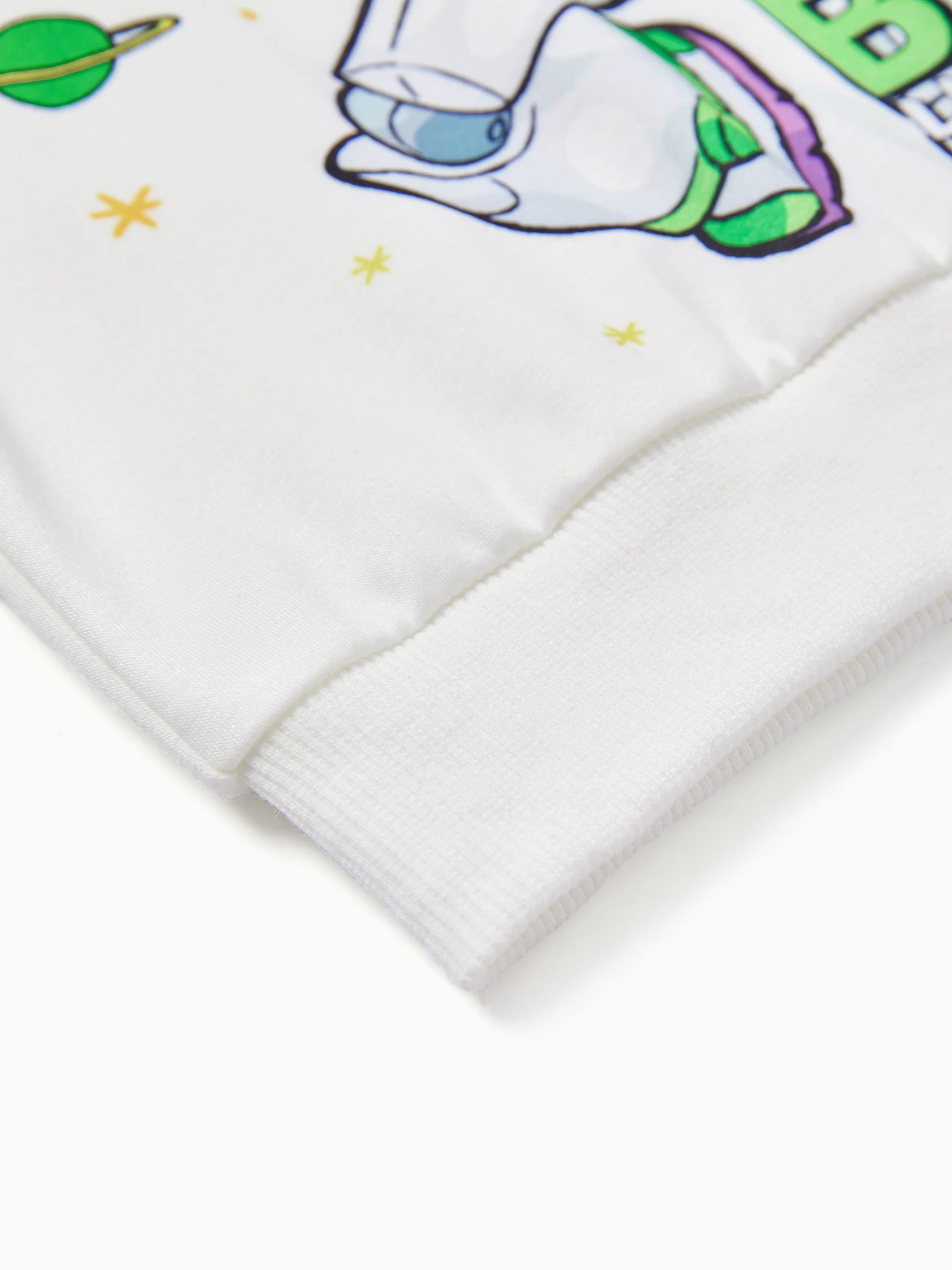 Toy Story Toddler Boy Buzz Lightyear 2pcs Ribbed Cuffs Hooded Sweatshirt and Sweatpants Set White - Image 6